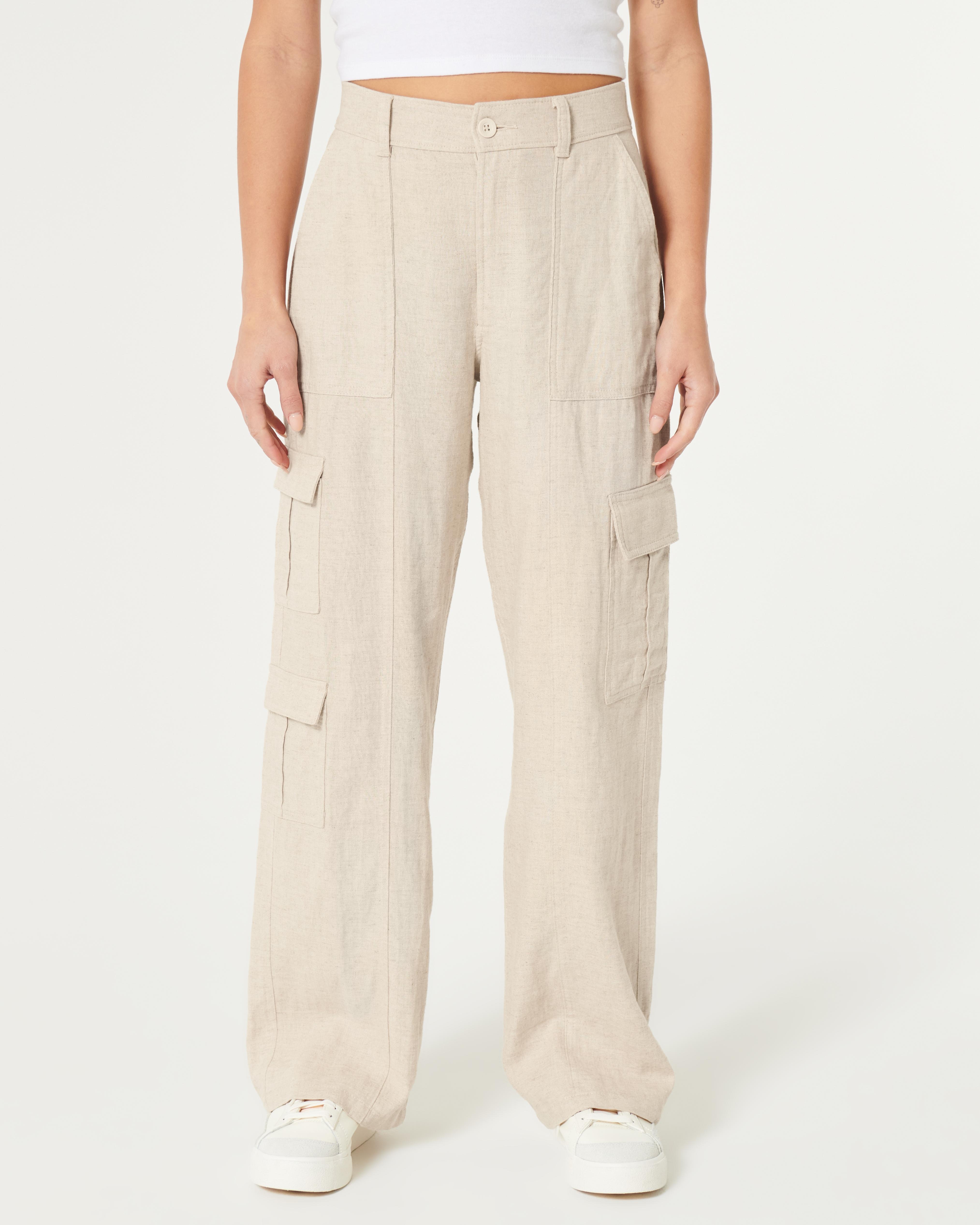 Hollister Extra Long Khaki Pants Womens Hollister Ultra High-rise