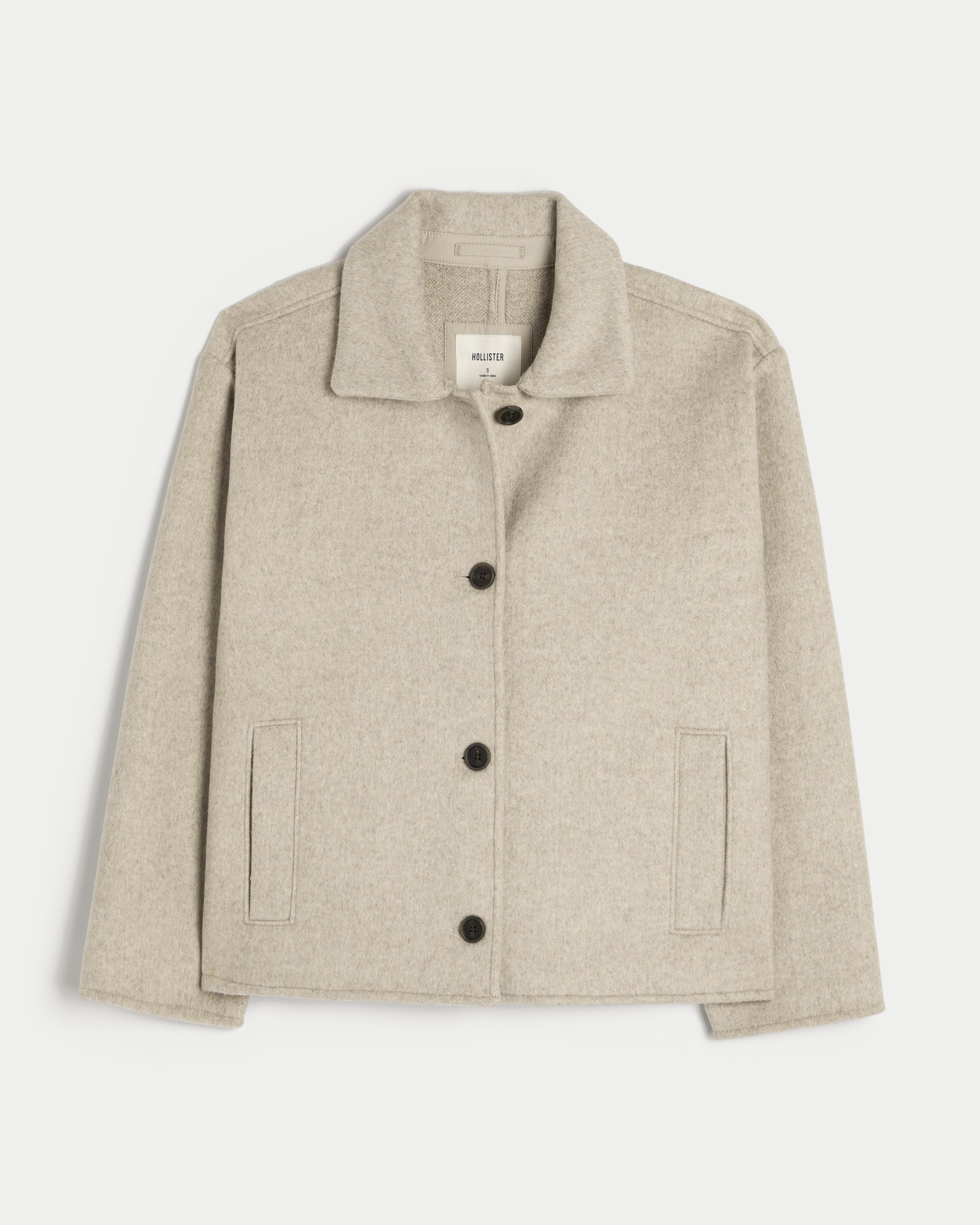 Hollister wool blend coat hotsell