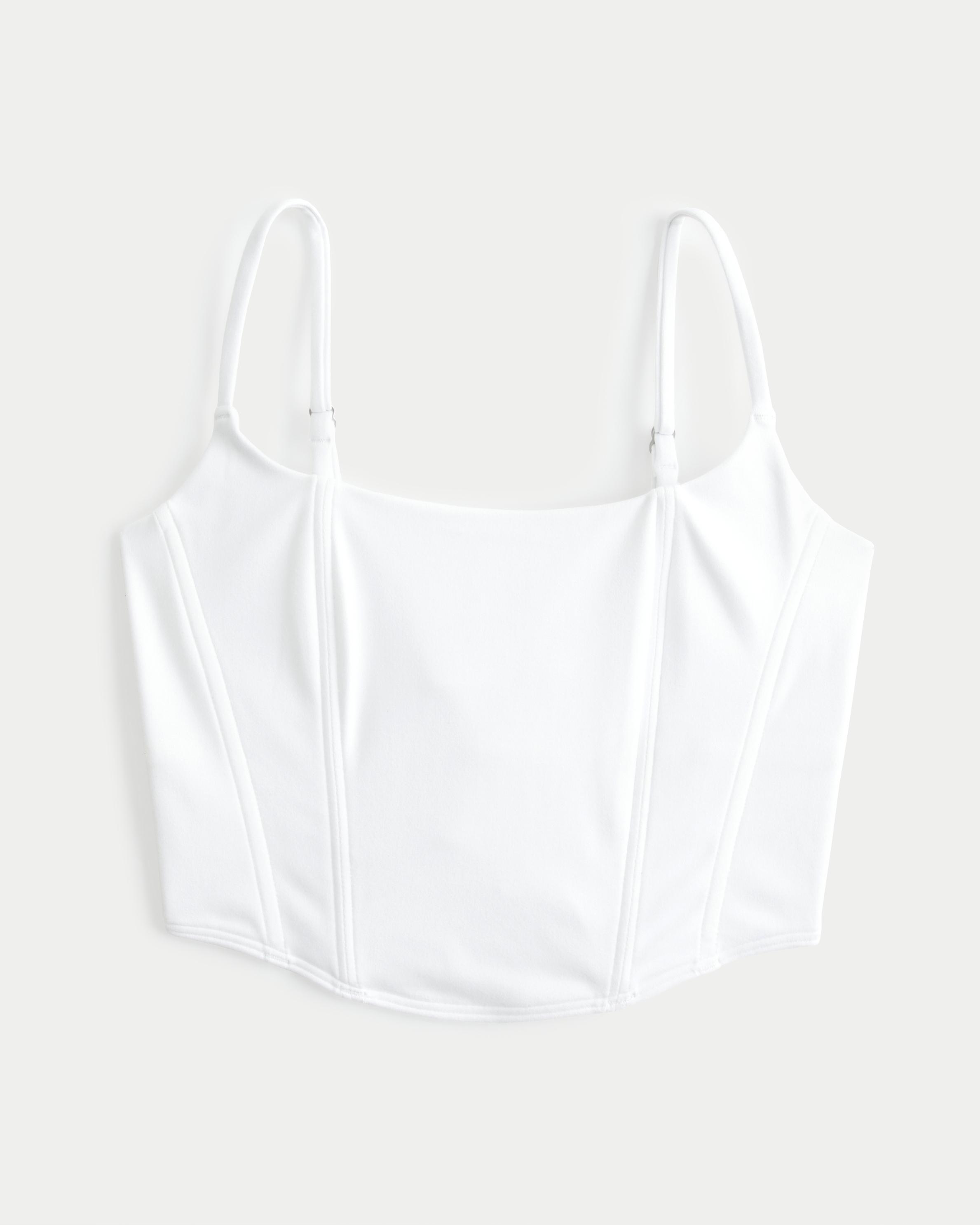 Hollister Gilly Hicks Recharge Lace-up Back Corset in White