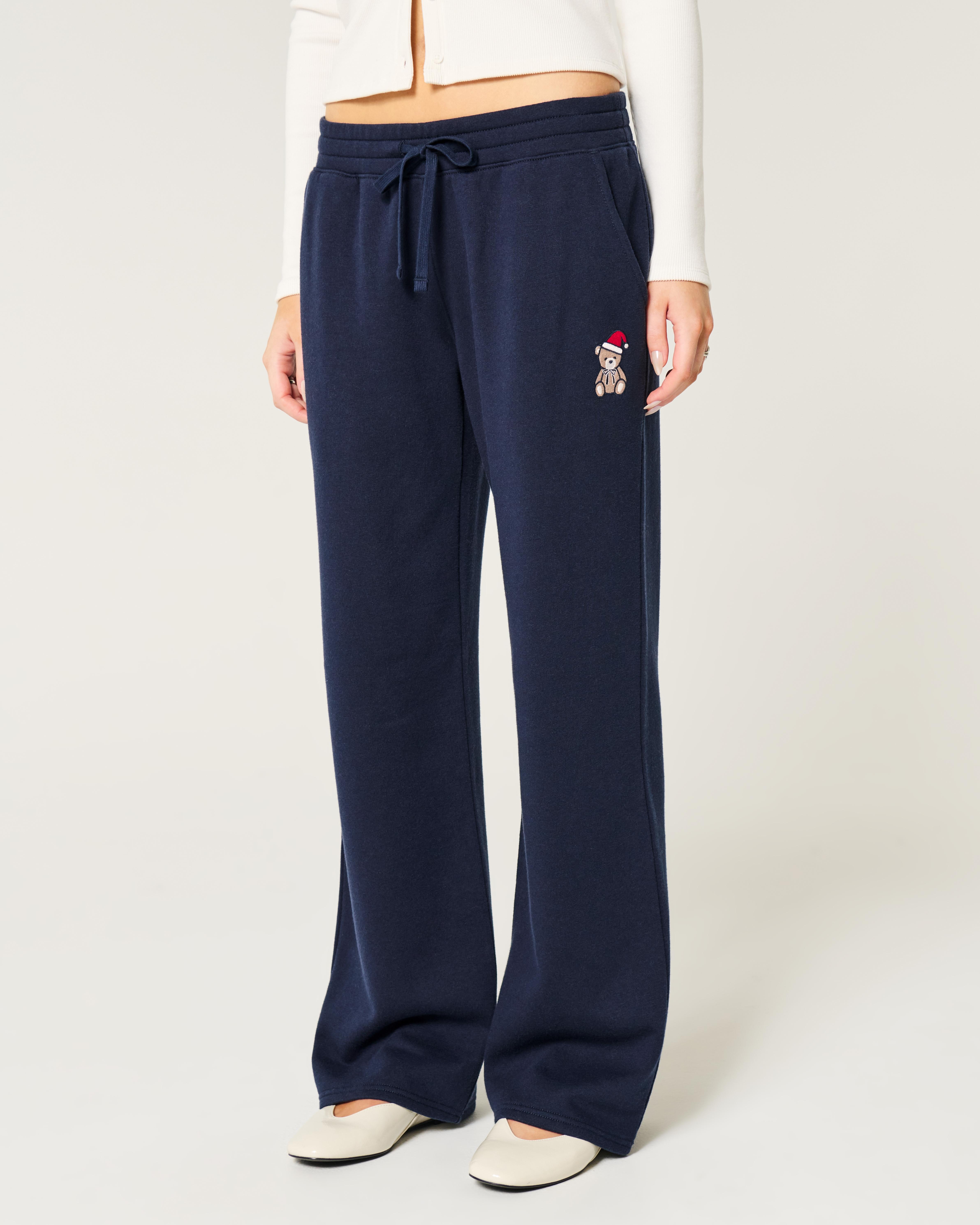 Hollister Teddy Bear Graphic Straight Sweatpants in Blue Lyst UK