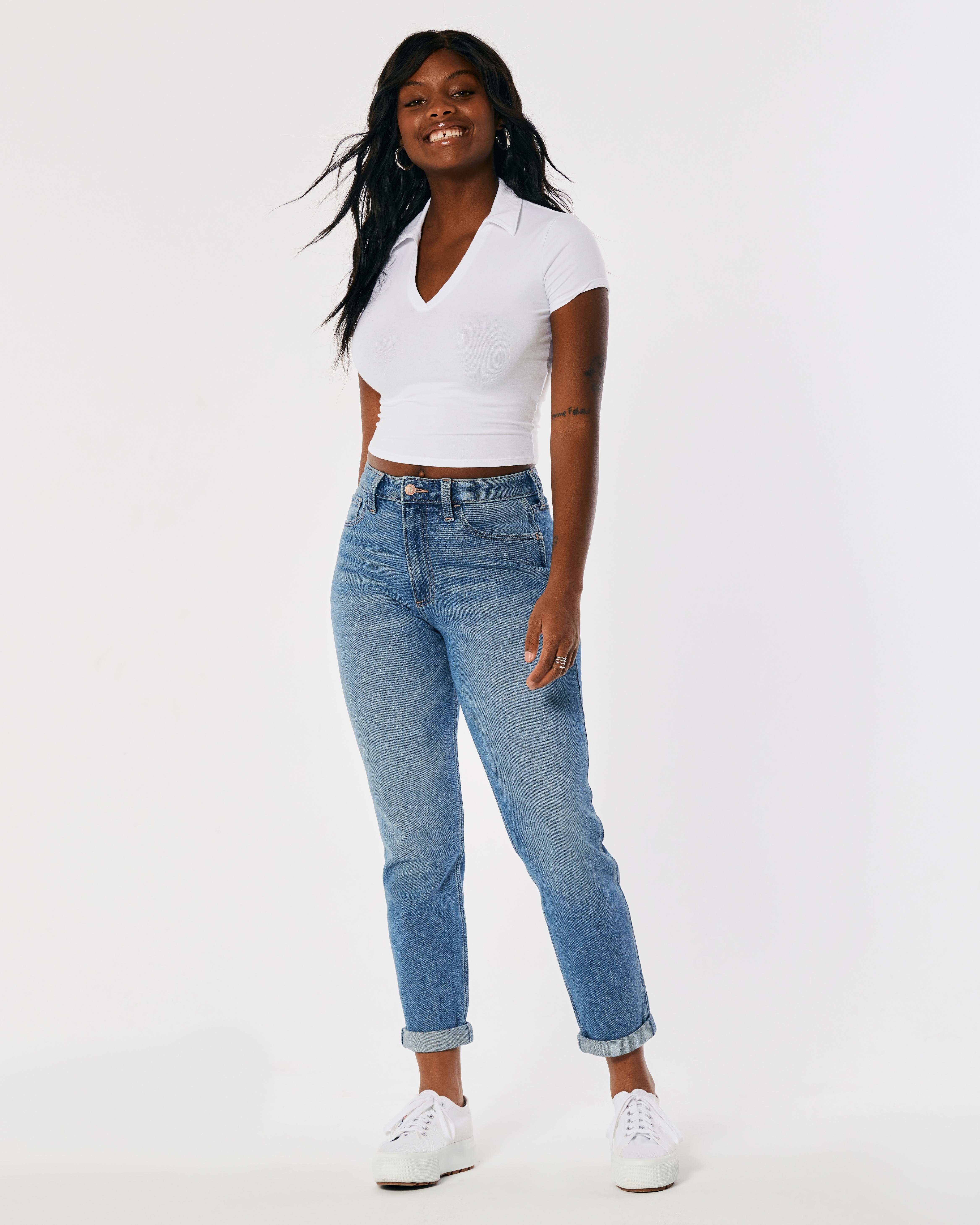 Hollister Curvy High Rise Mom Jeans Hollister Curvy Love Mom Fit