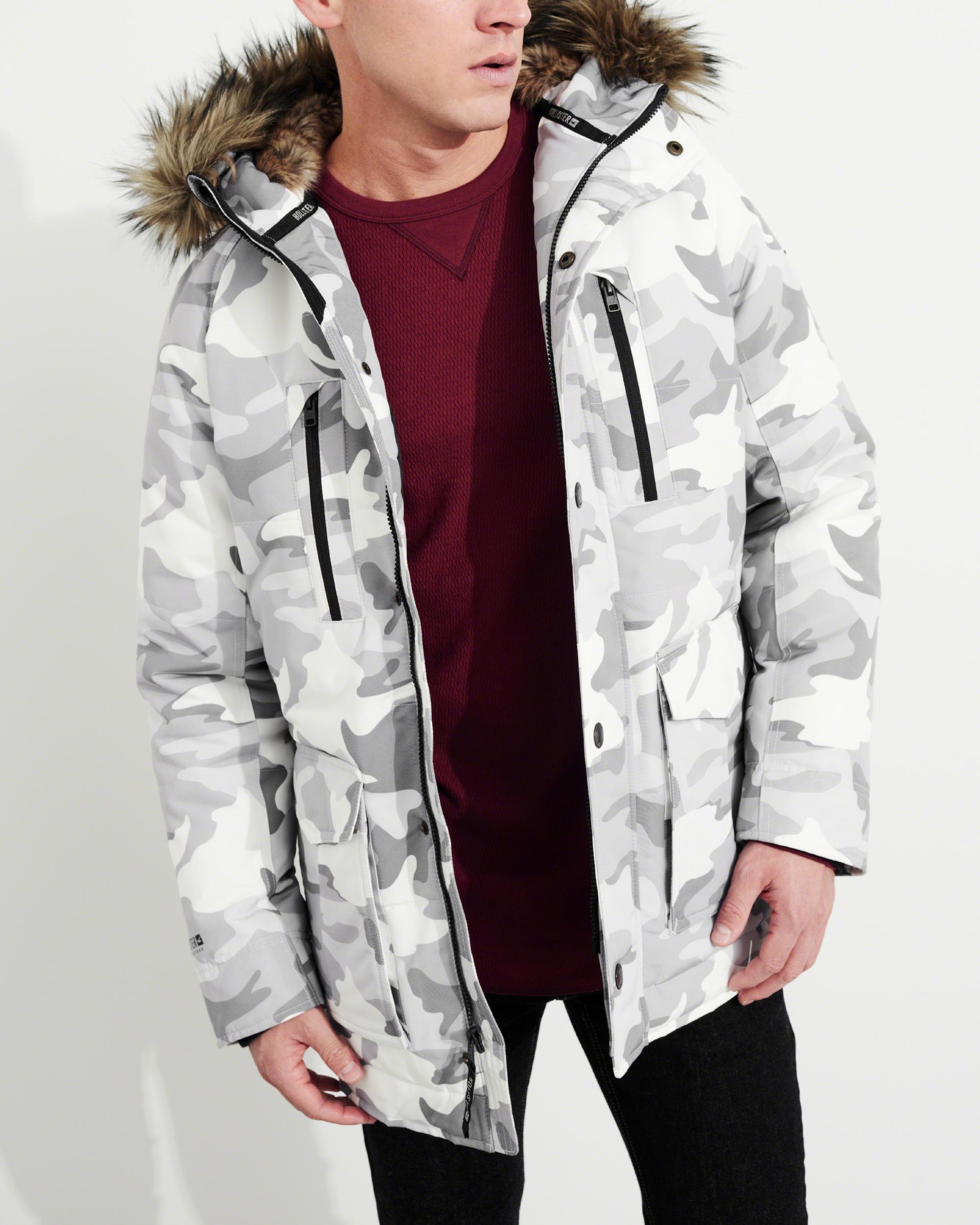 hollister camo parka