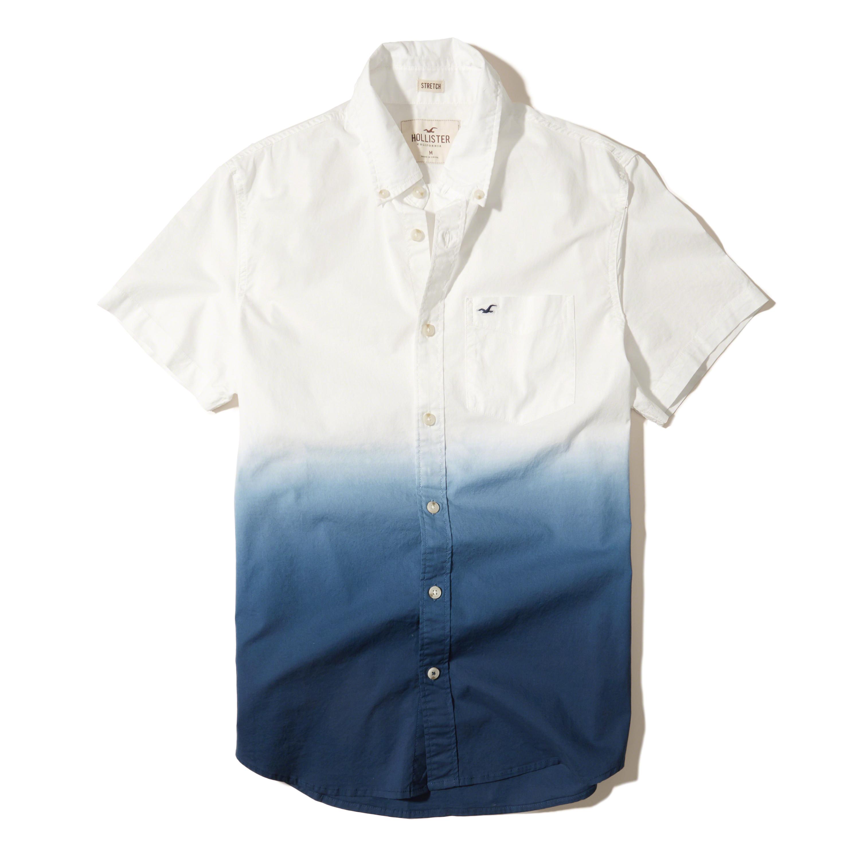 hollister blue ombre shirt