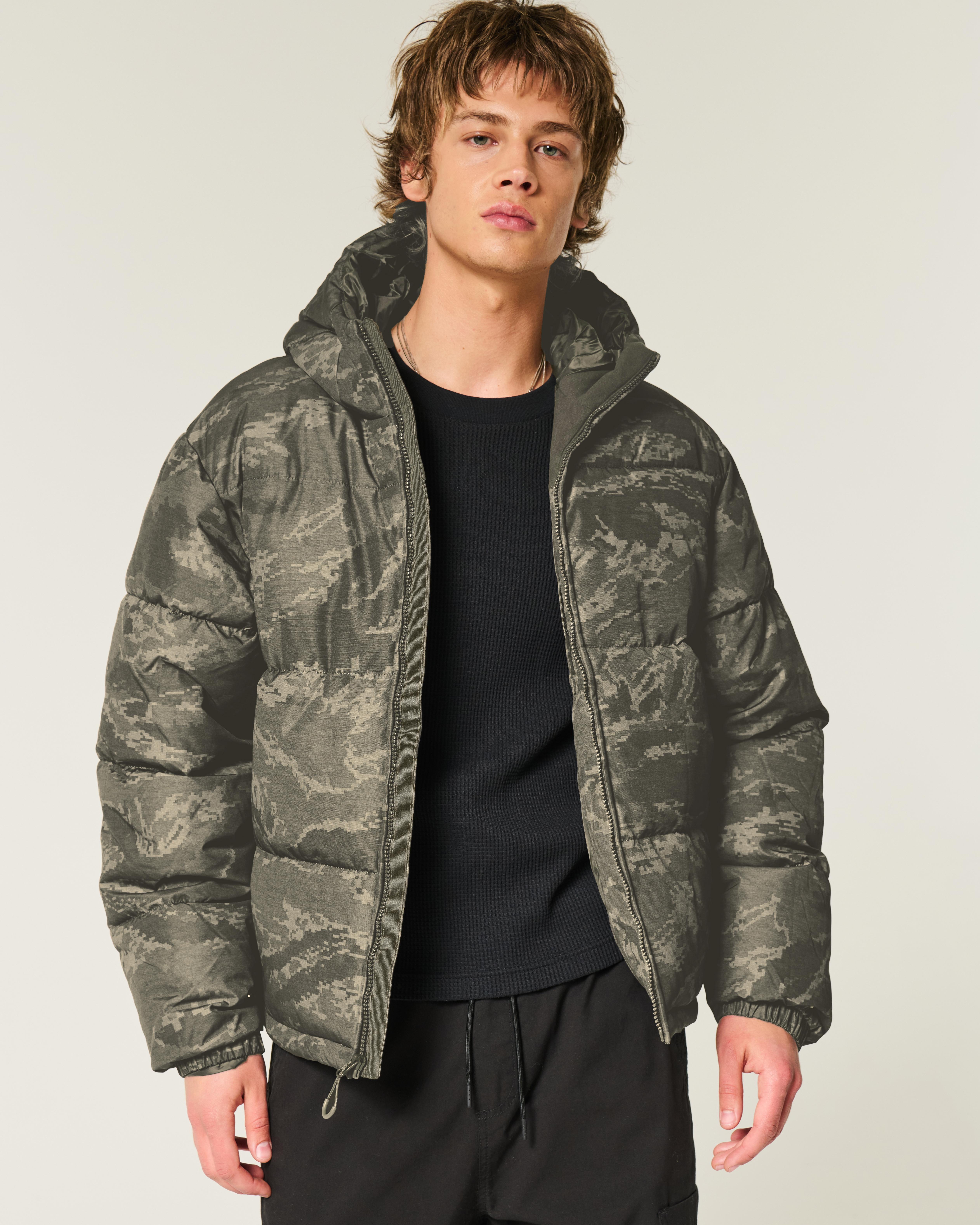 Parka Hollister Camouflage Jacket Hollister Hooded Camo Puffer