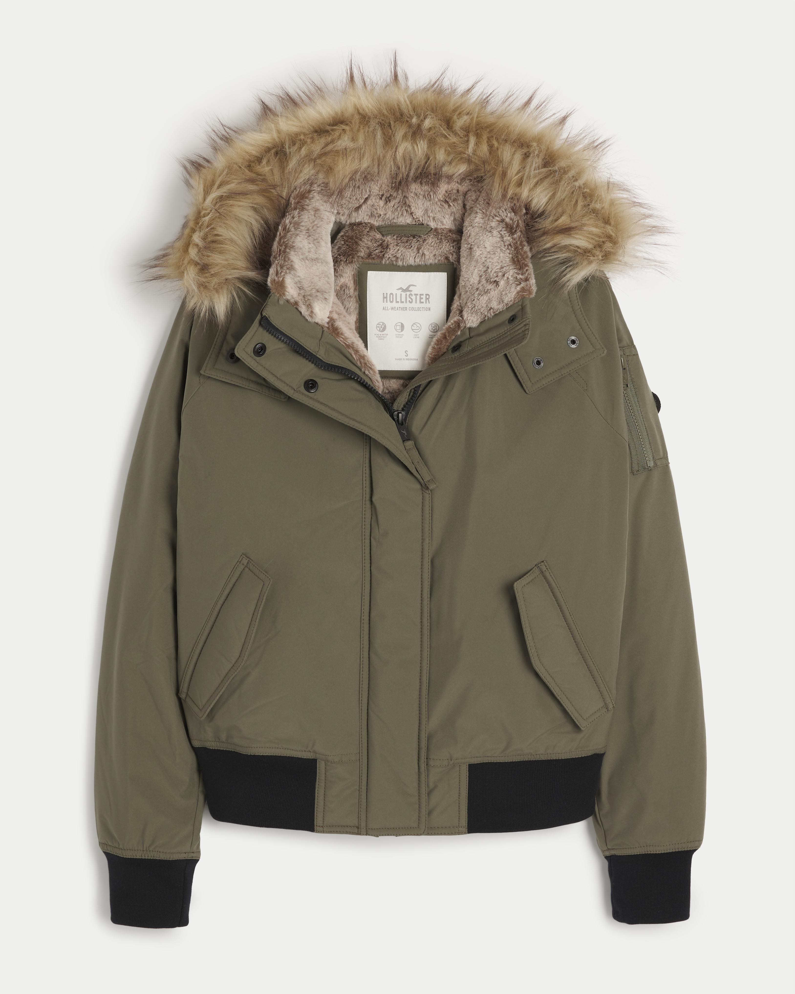 Hollister olive hotsell jacket