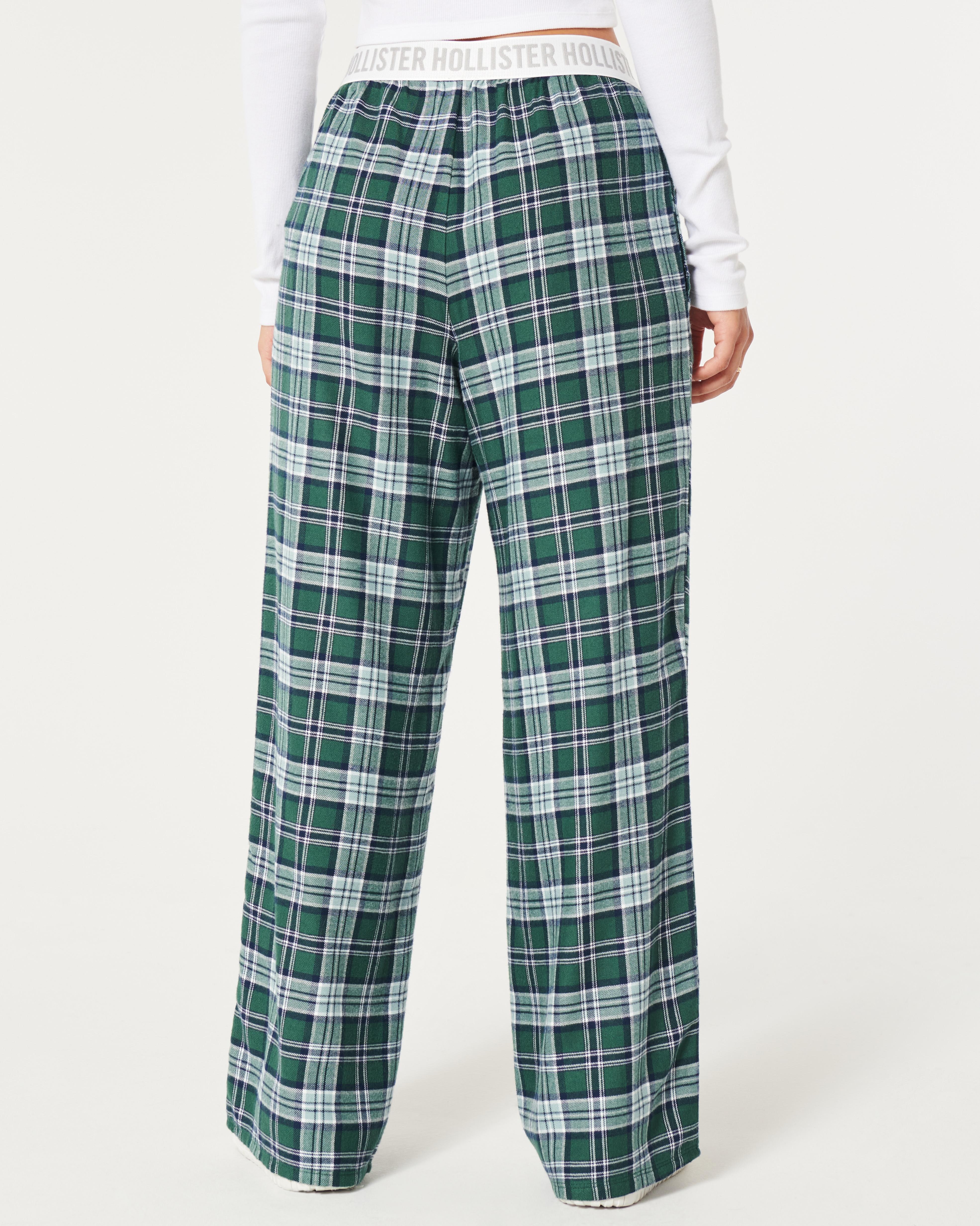 Hollister green plaid shop pants