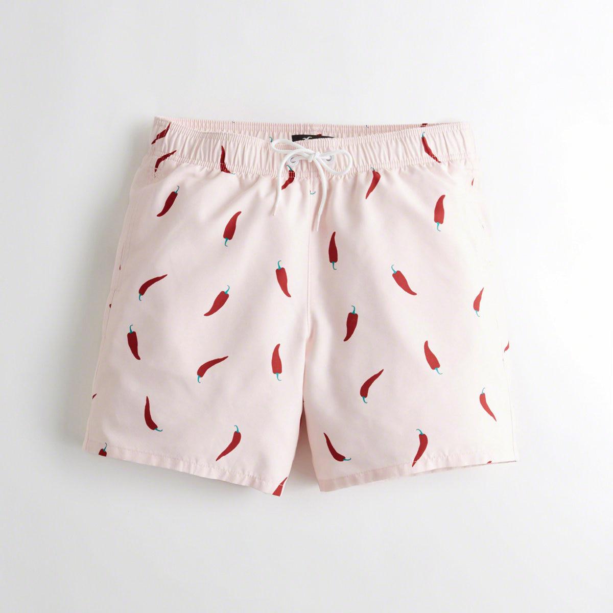 hollister pink swim trunks