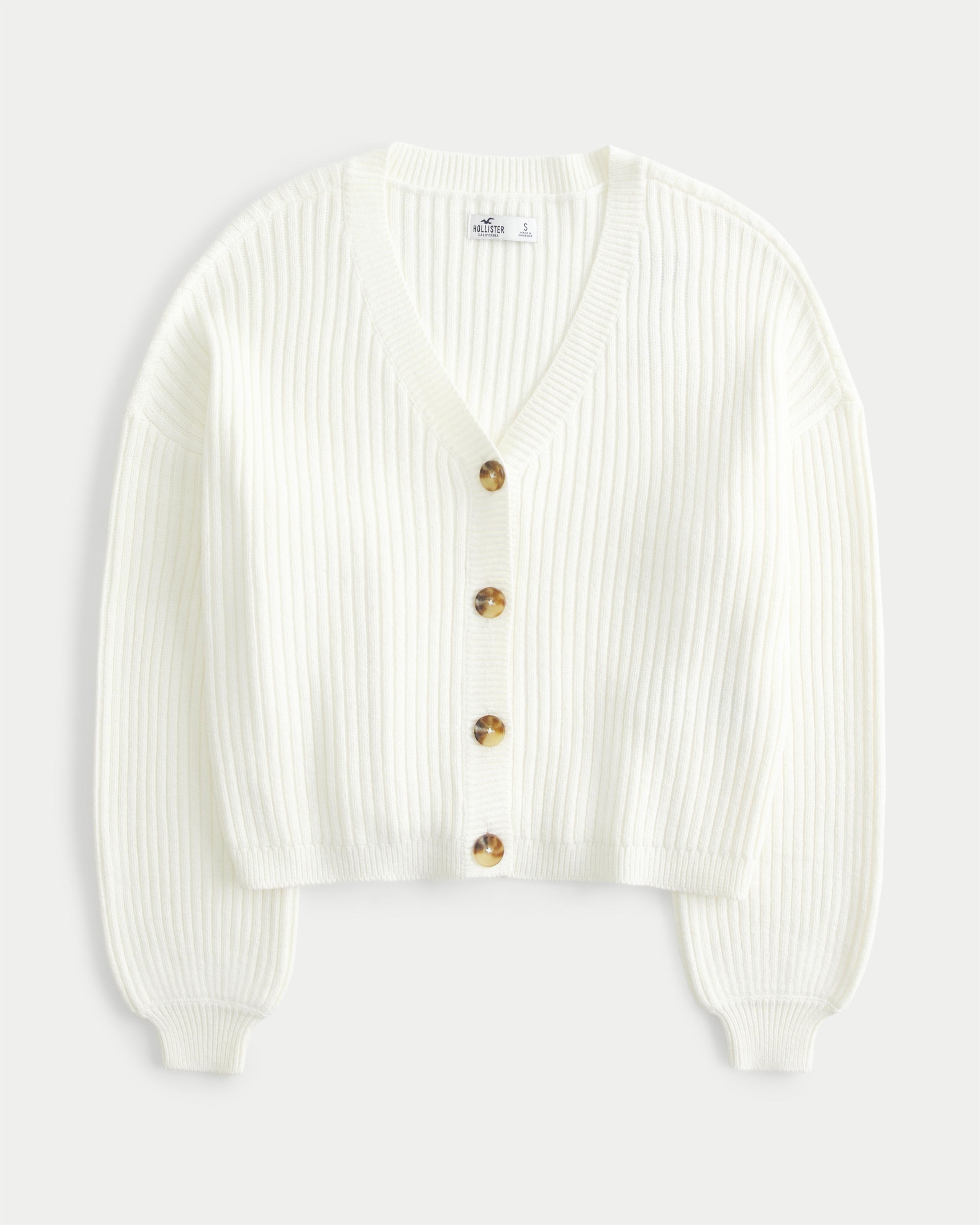 Hollister ribbed cardigan clearance