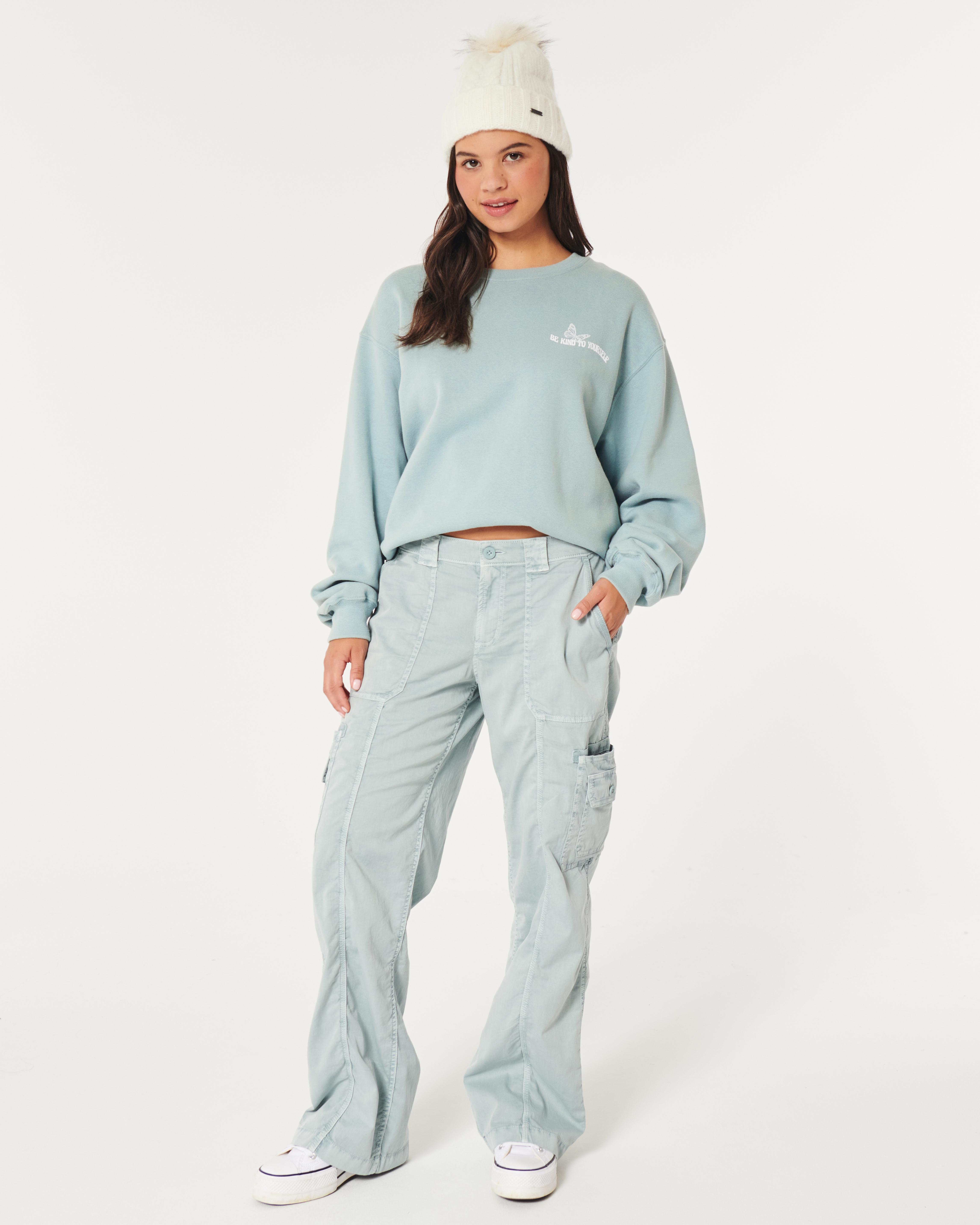 Hollister Oversized Be Kind Graphic Crew Sweatshirt in Blue Lyst UK