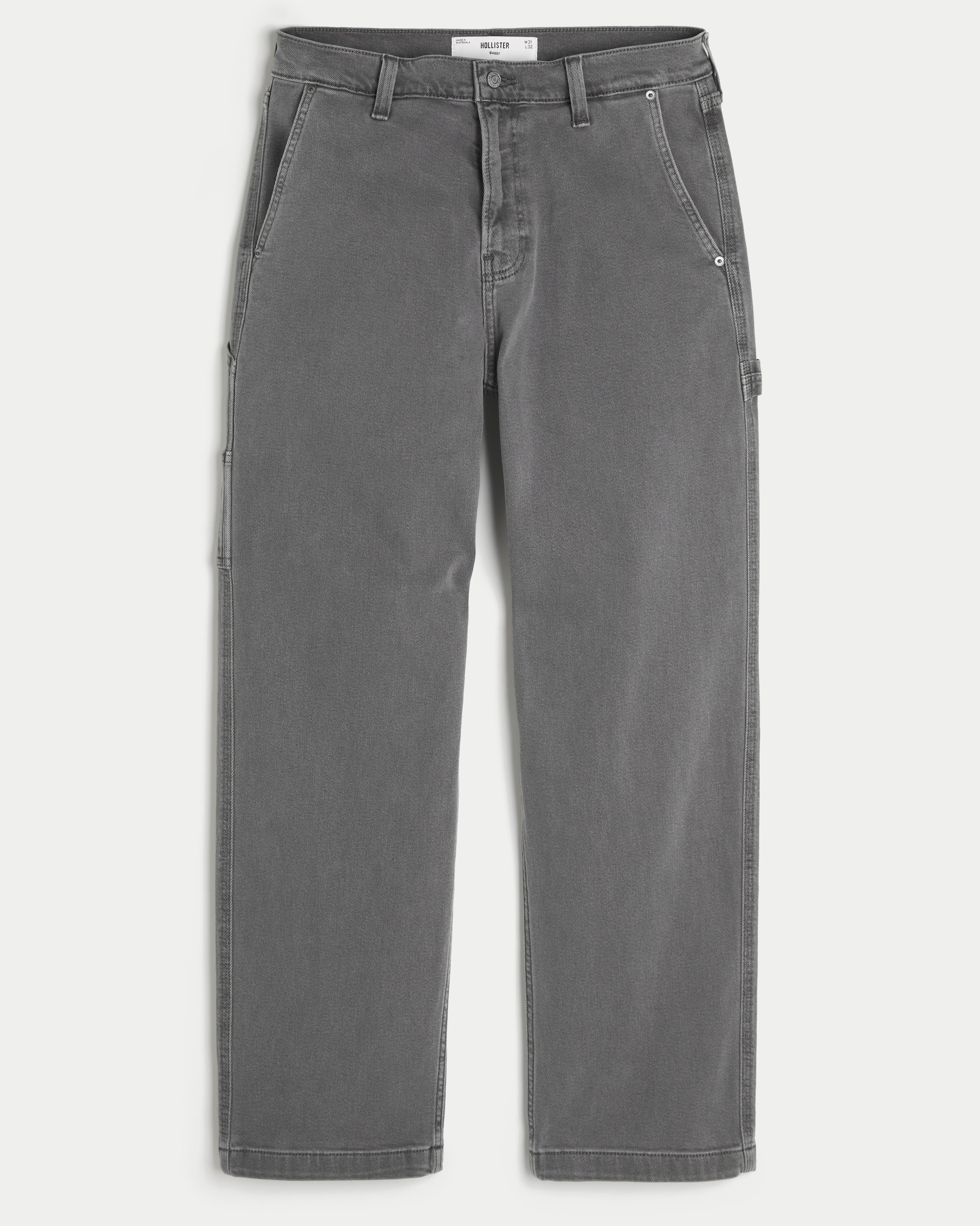 Hollister Baggy Painter Jeans in Grey for Men Lyst UK