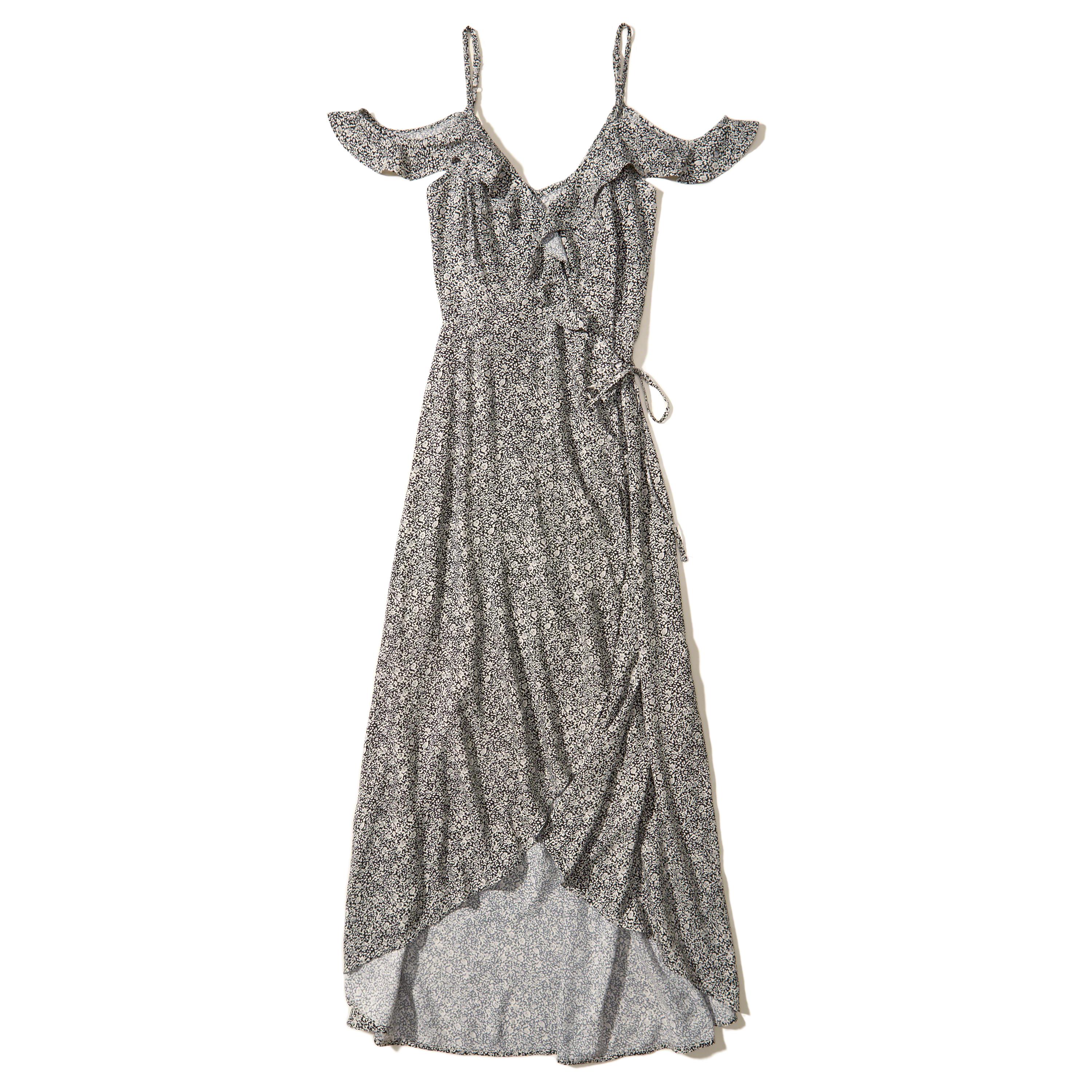 Lyst - Hollister Cold Shoulder Wrap Dress