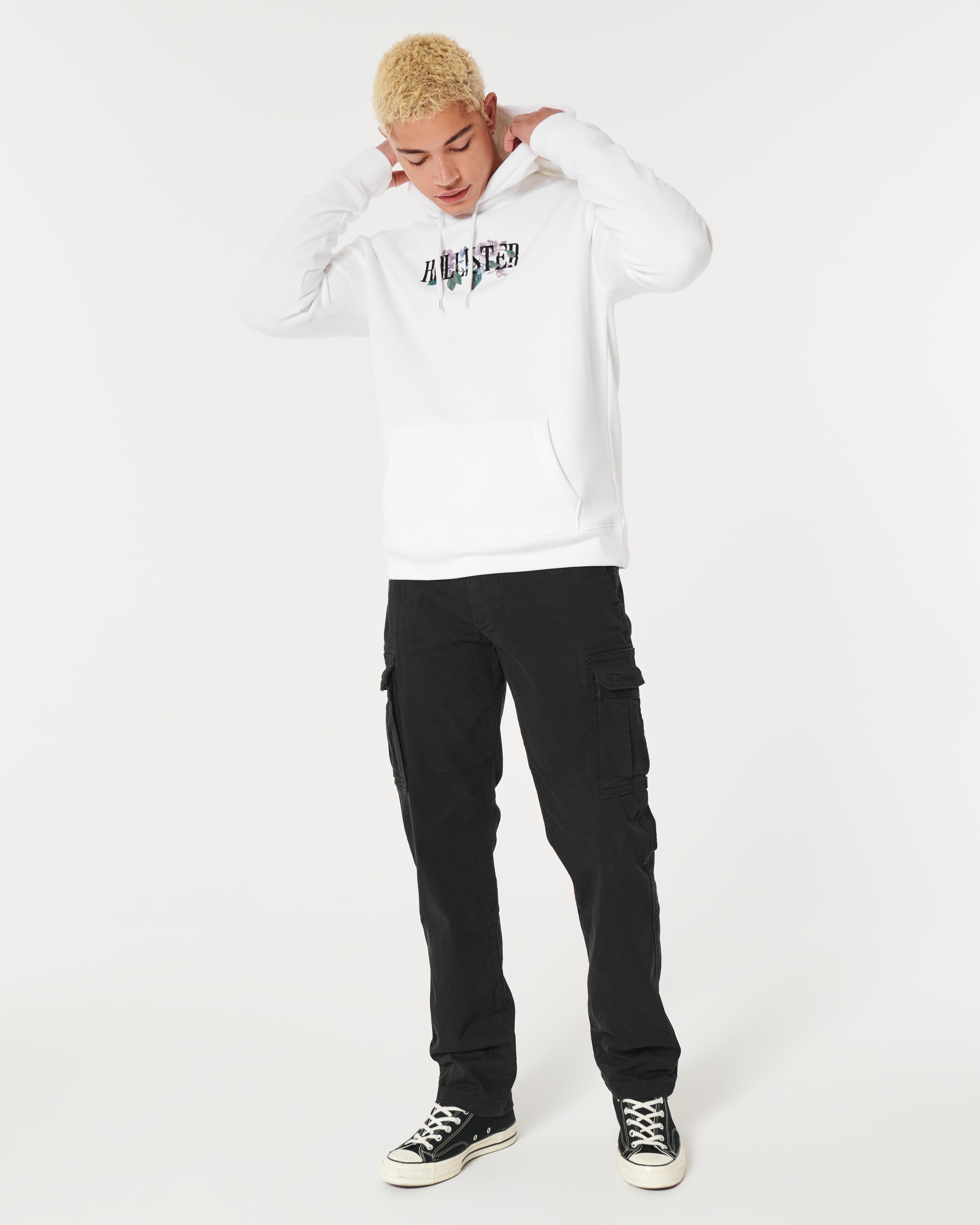Hollister floral logo hoodie shop