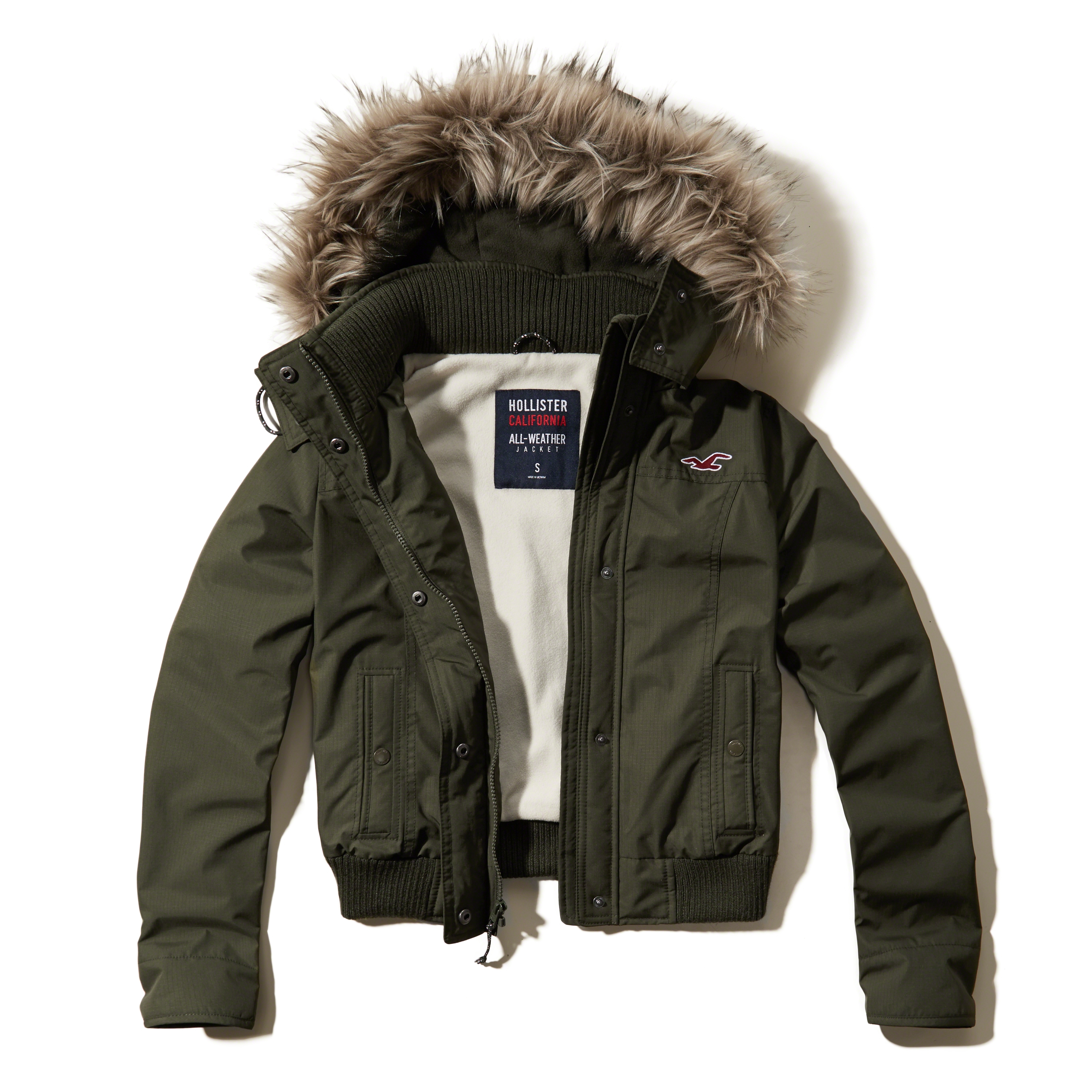 Lyst Hollister Allweather Sherpa Lined Bomber Jacket