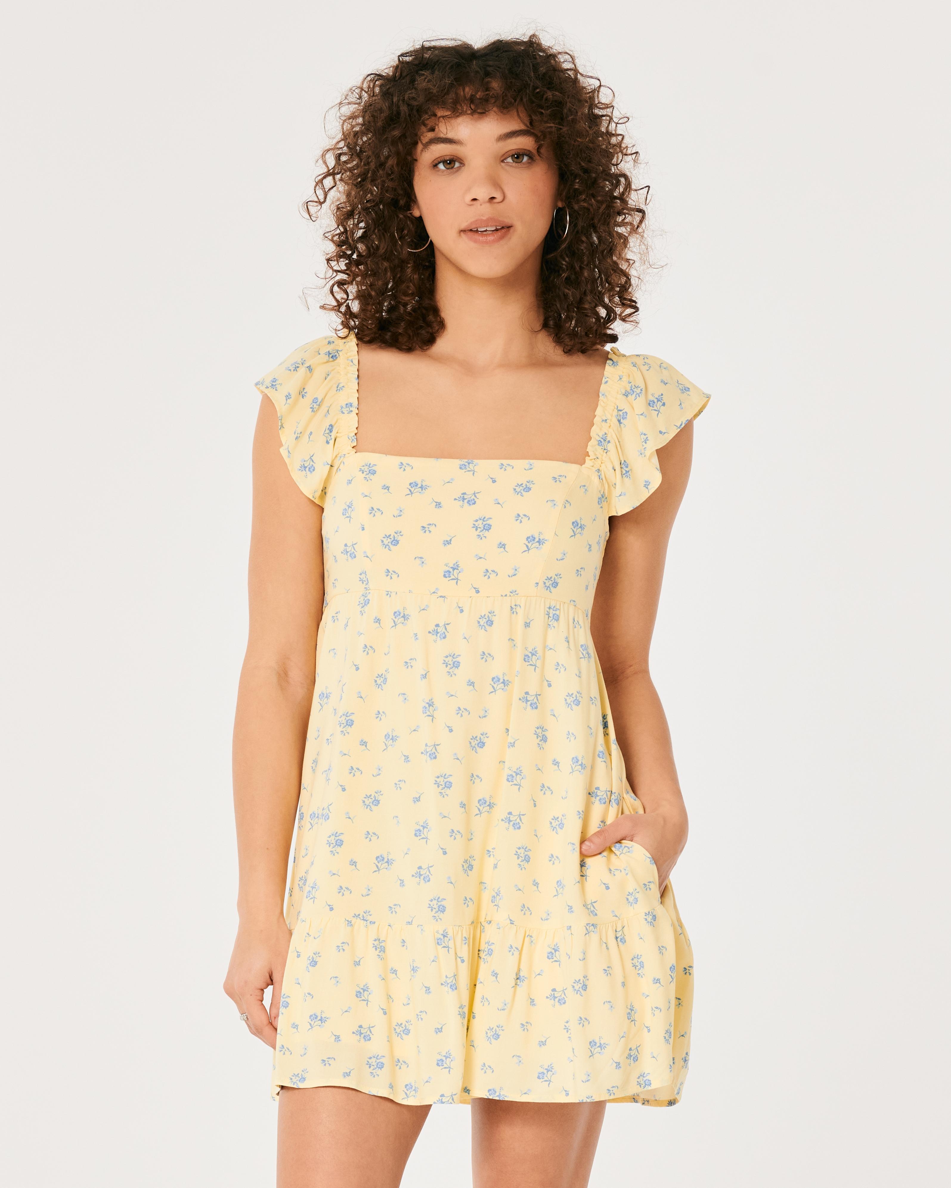 Hollister yellow dress sale