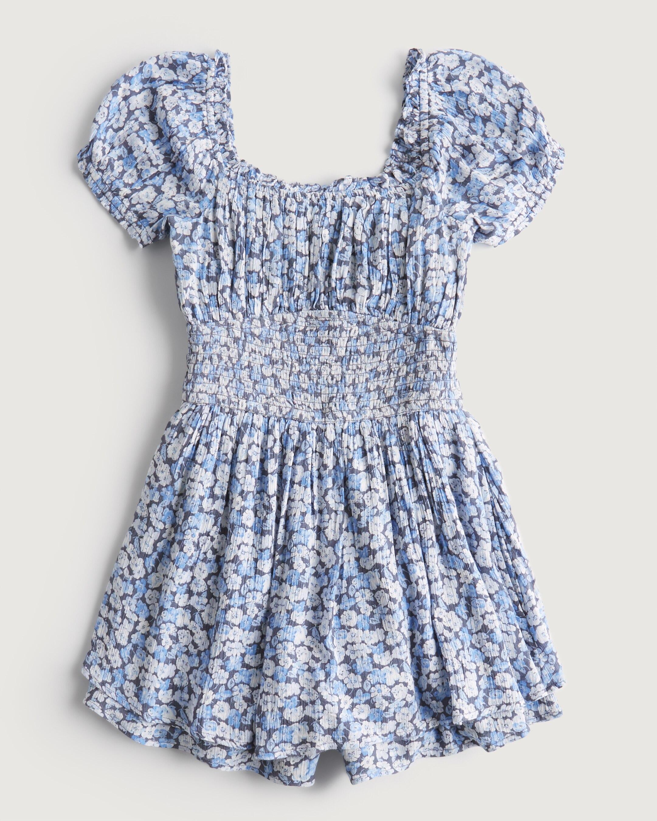Hollister blue romper cheap