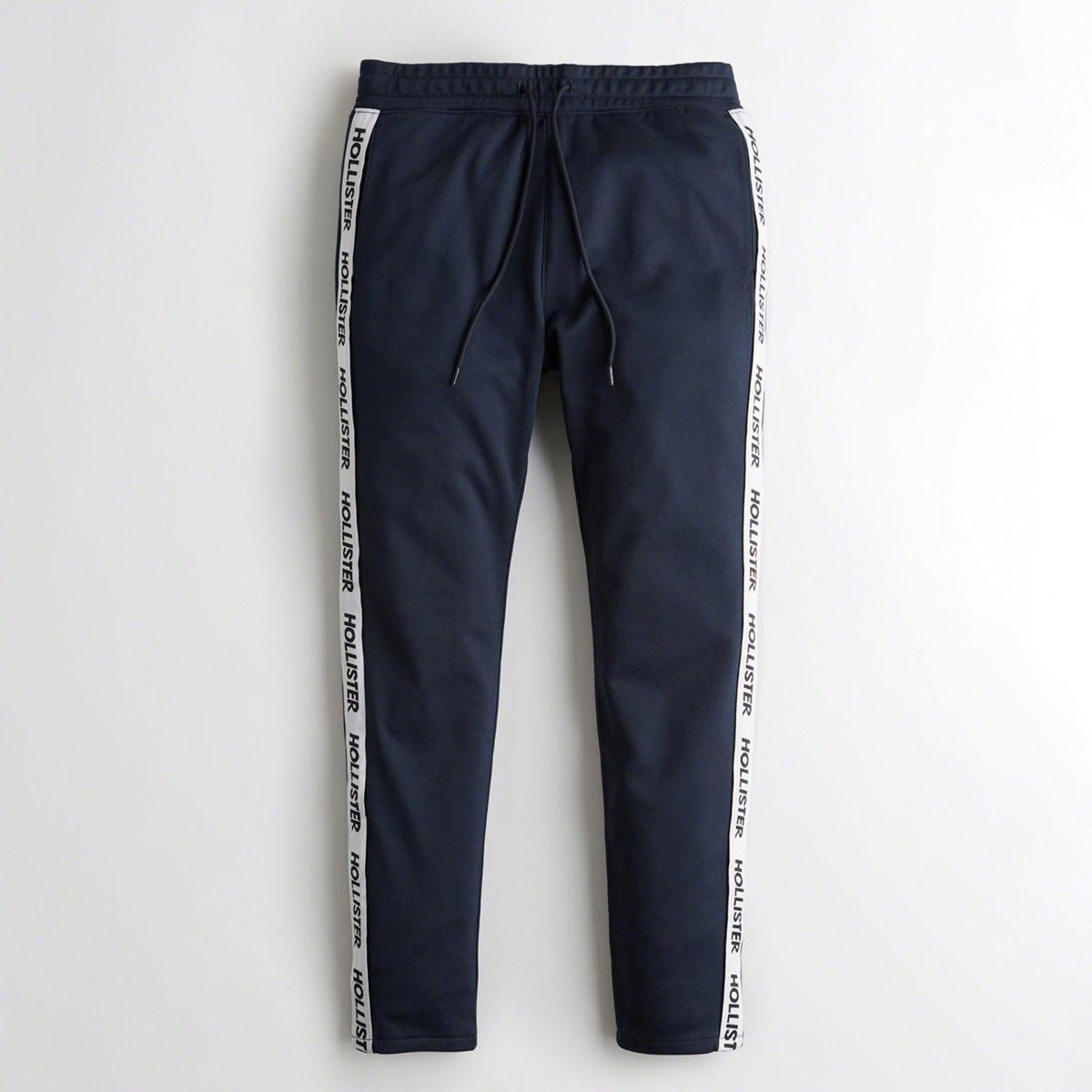 tapered tricot track pants hollister