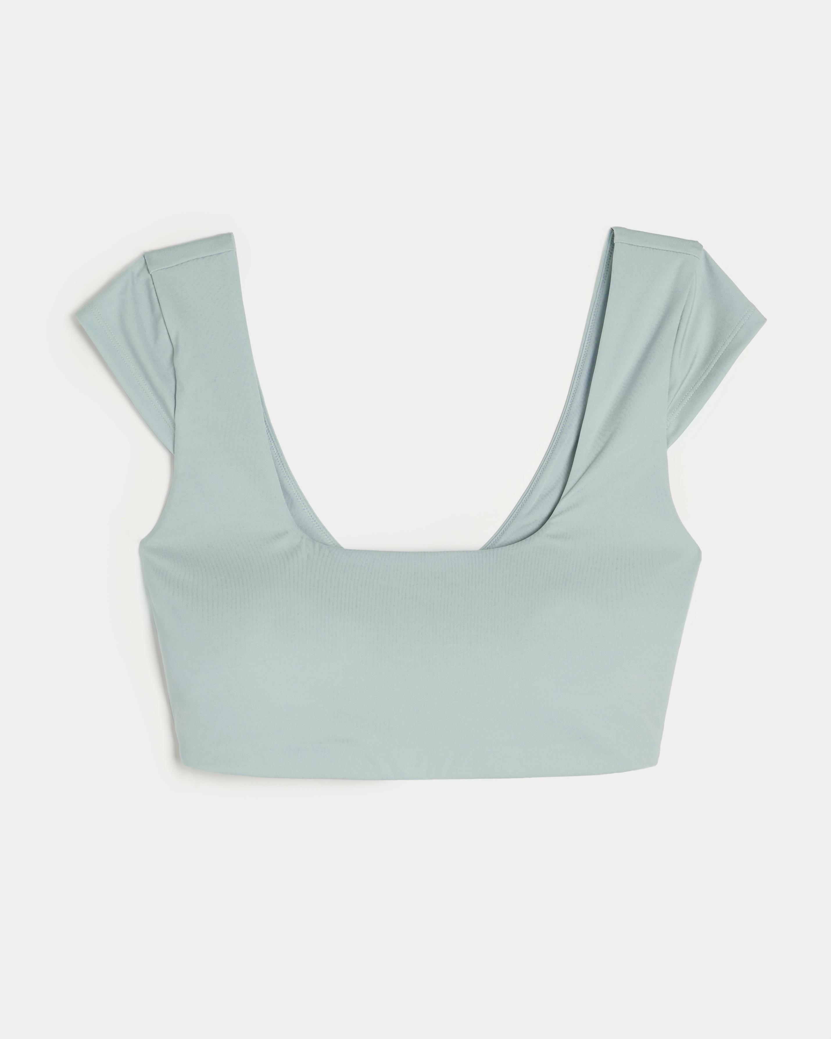 Hollister Gilly Hicks Active Cap Sleeve Sports Bra in Blue
