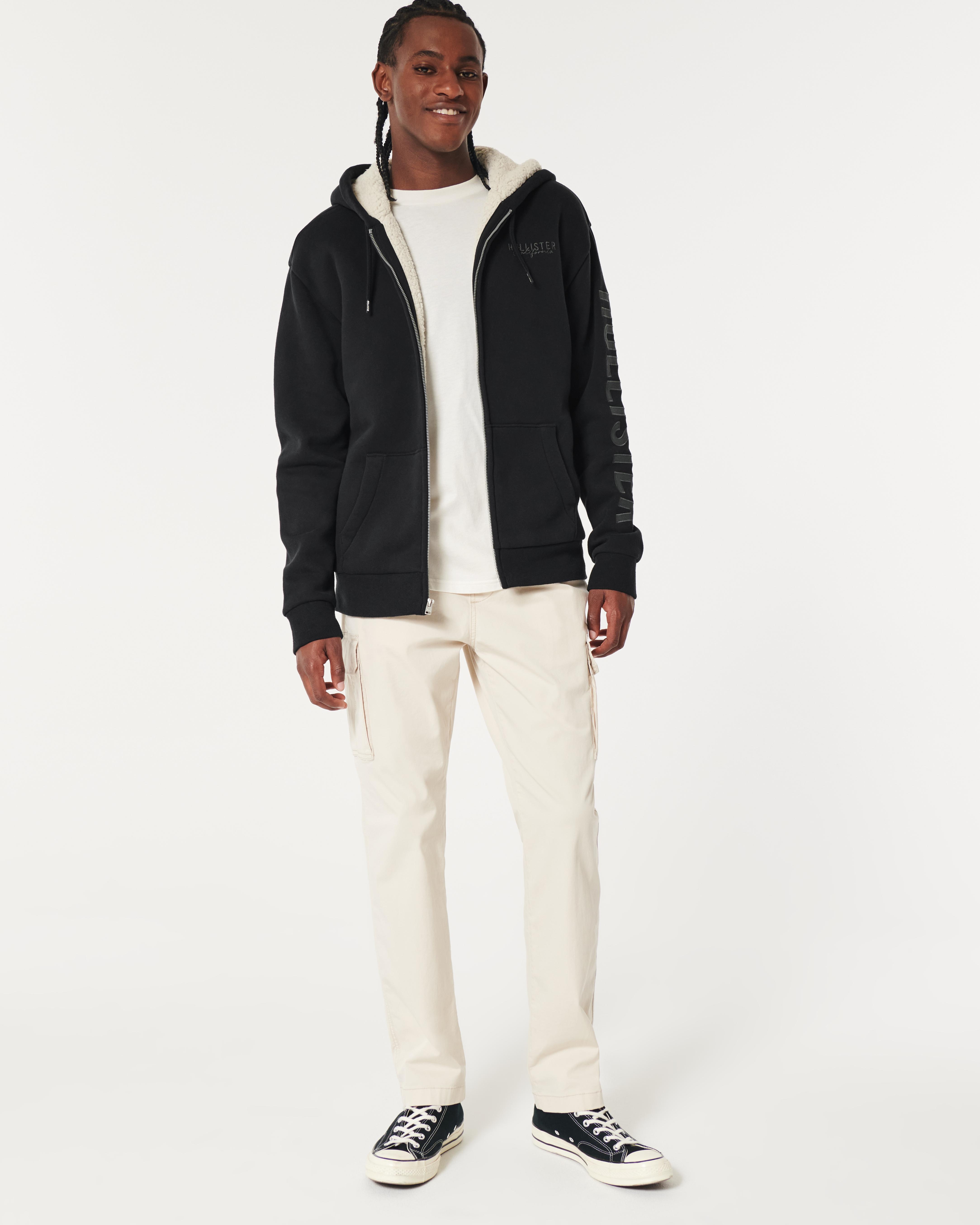 Hollister mens sherpa lined deals hoodie