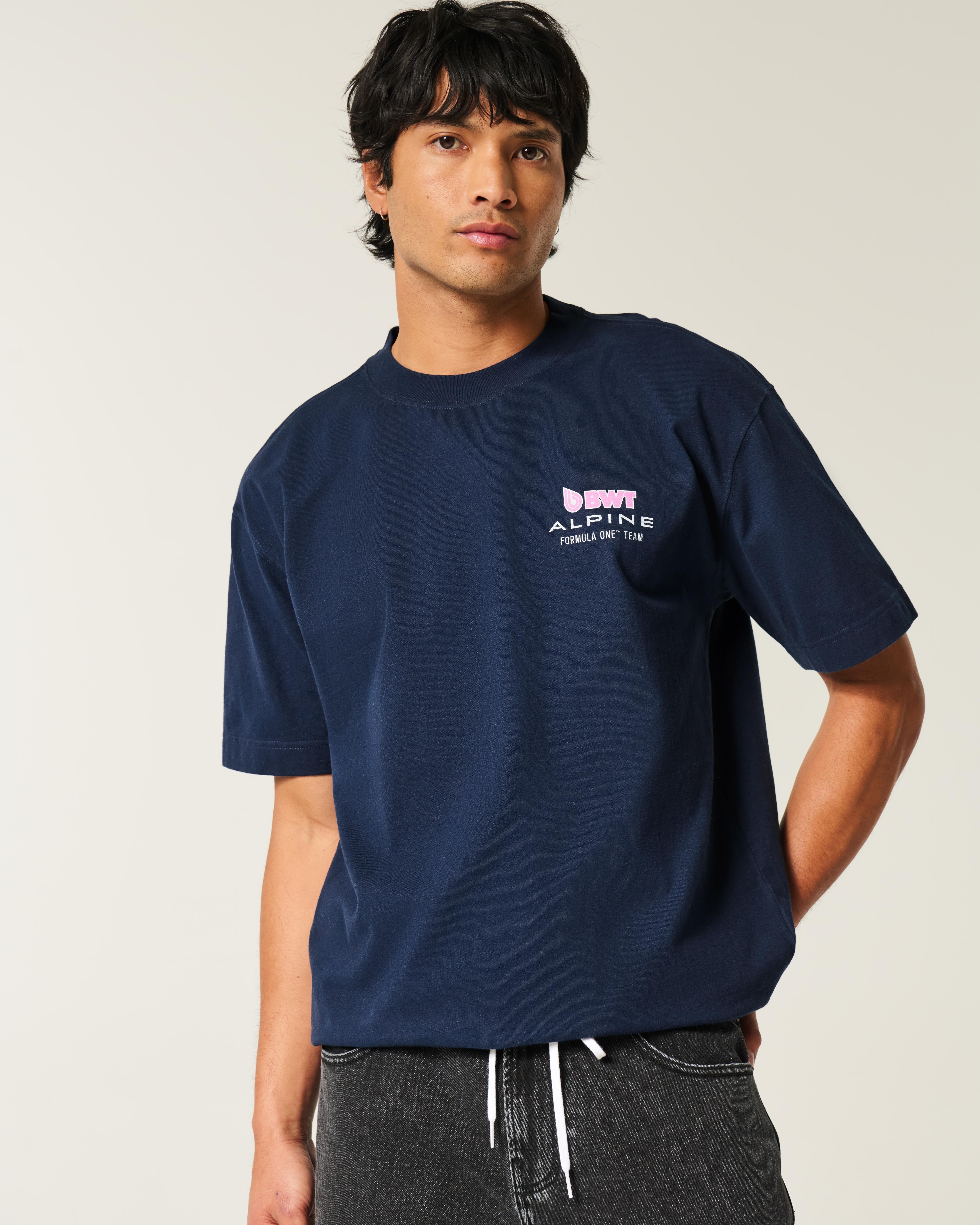 Hollister Boxy Bwt Alpine Graphic Tee in Blue for Men | Lyst UK