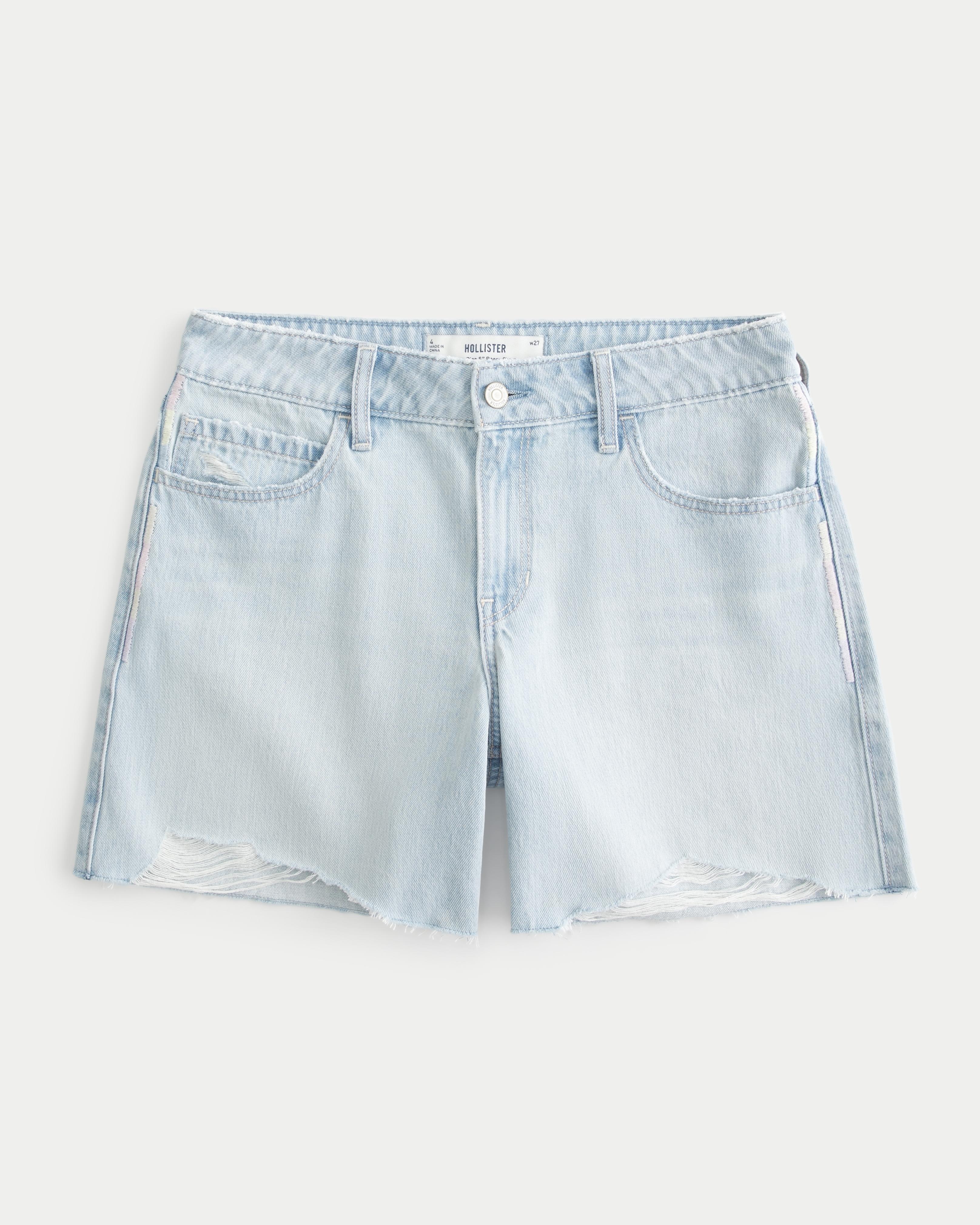 Low Rise Bermuda Hollister Jeans Hollister Low-rise Embroidered