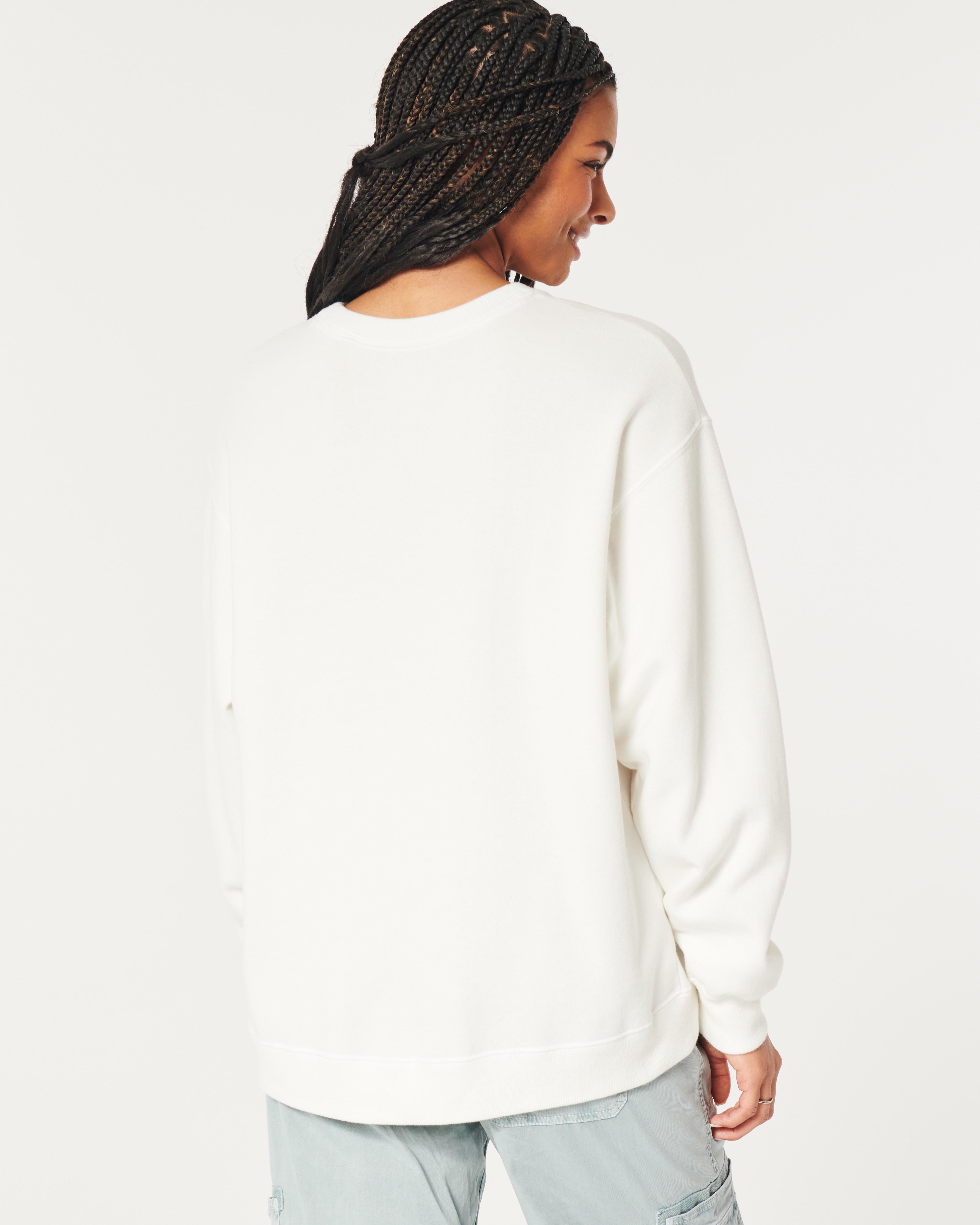Hollister Oversized Alaska Graphic Crew Sweatshirt in White Lyst UK