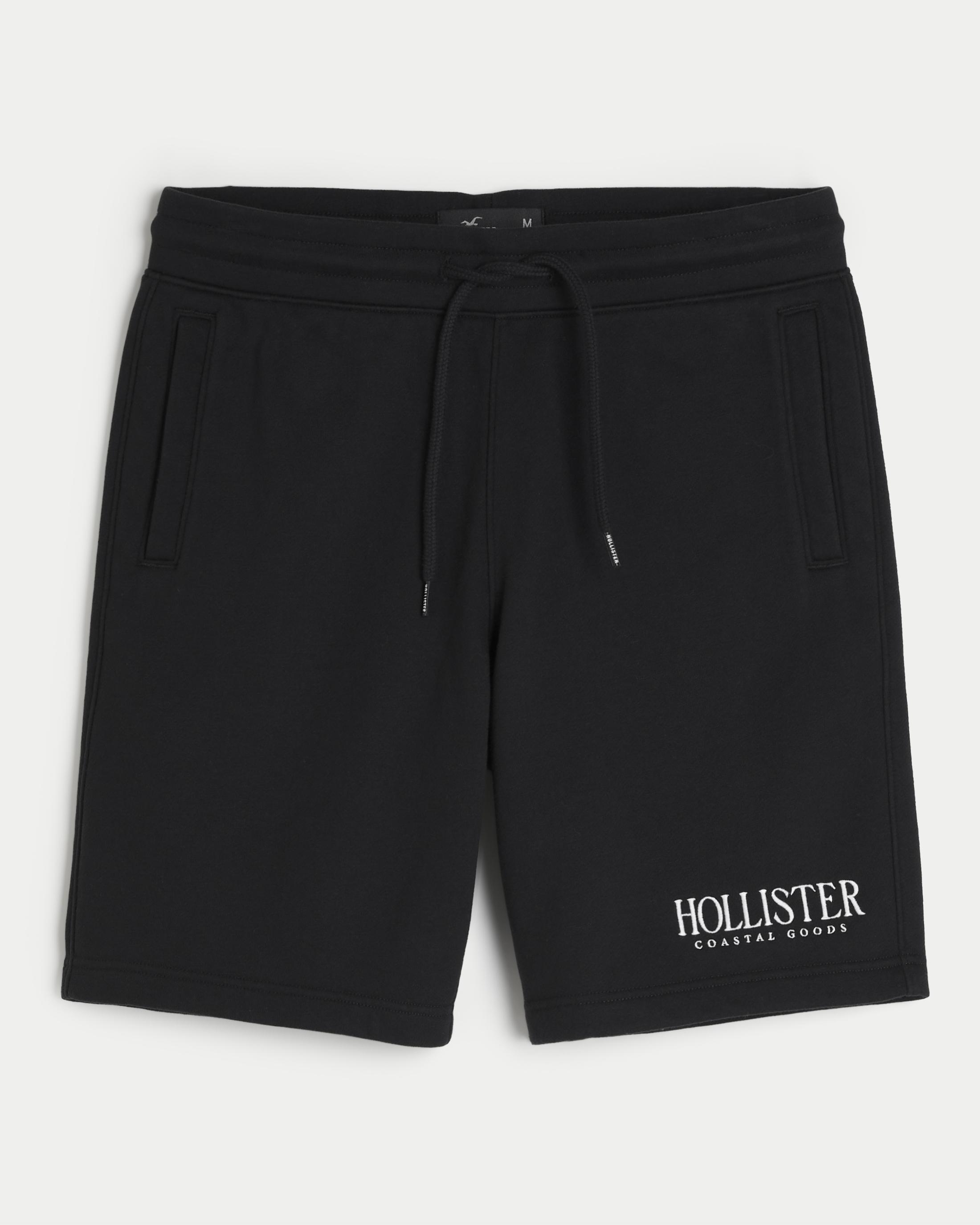 Hollister Fleece Logo Graphic Shorts 9 in Black for Men Lyst UK
