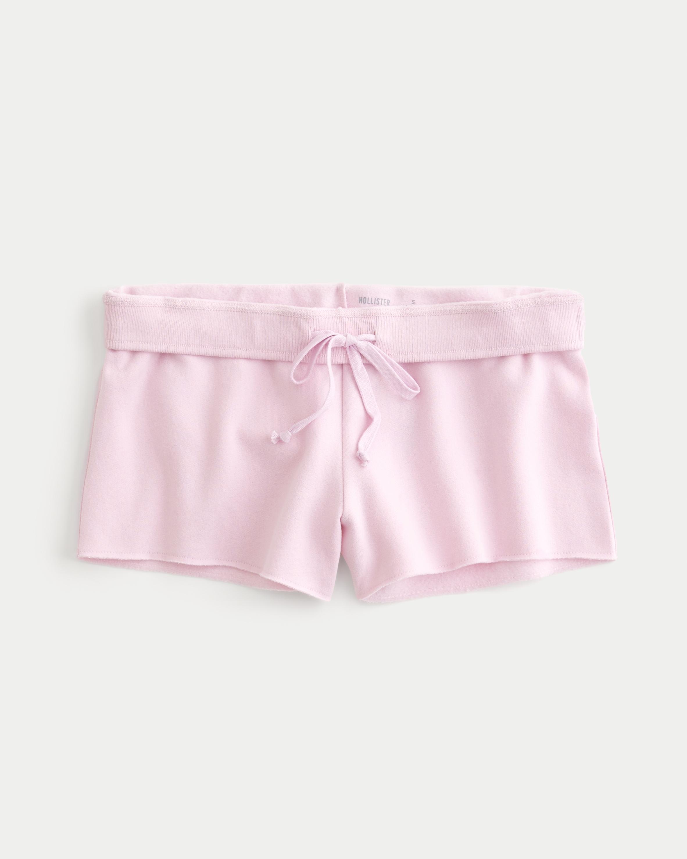 Womens Pink Fleece Shorts Hollister Fleece Mini Shorts In Pink Lyst
