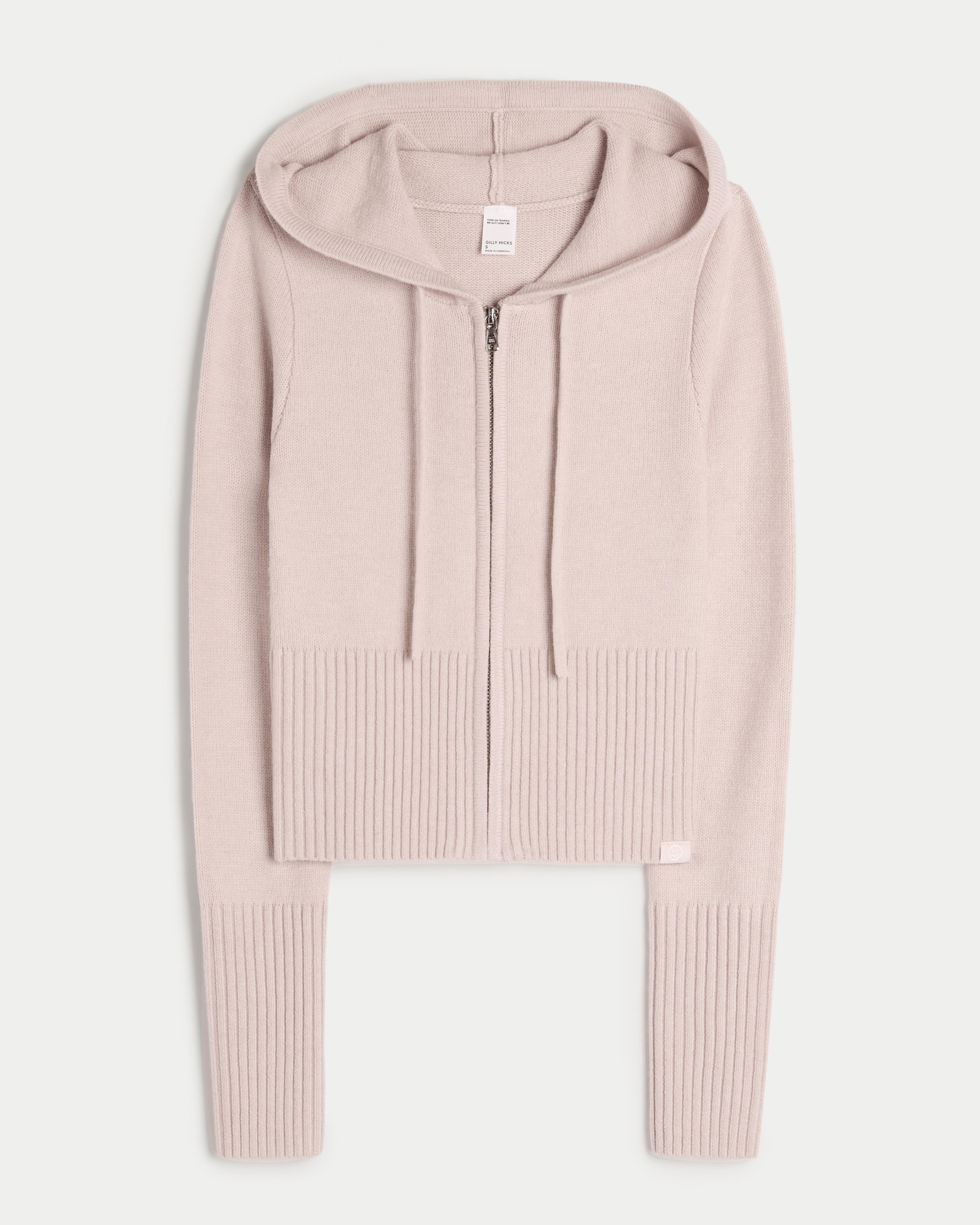 Hollister Gilly Hicks Sweater-knit Zip-up Hoodie in Pink Lyst UK