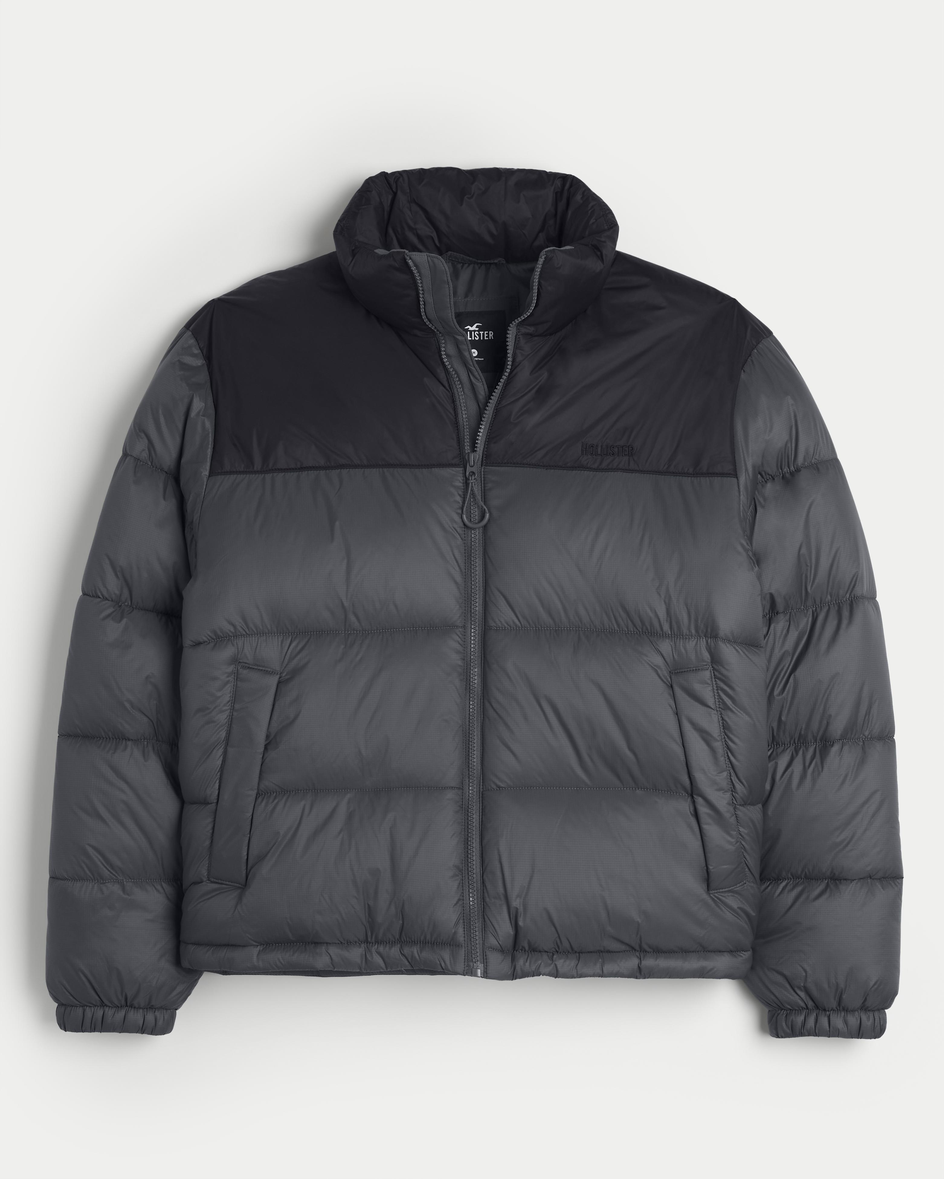 Hollister mock neck puffer jacket shop