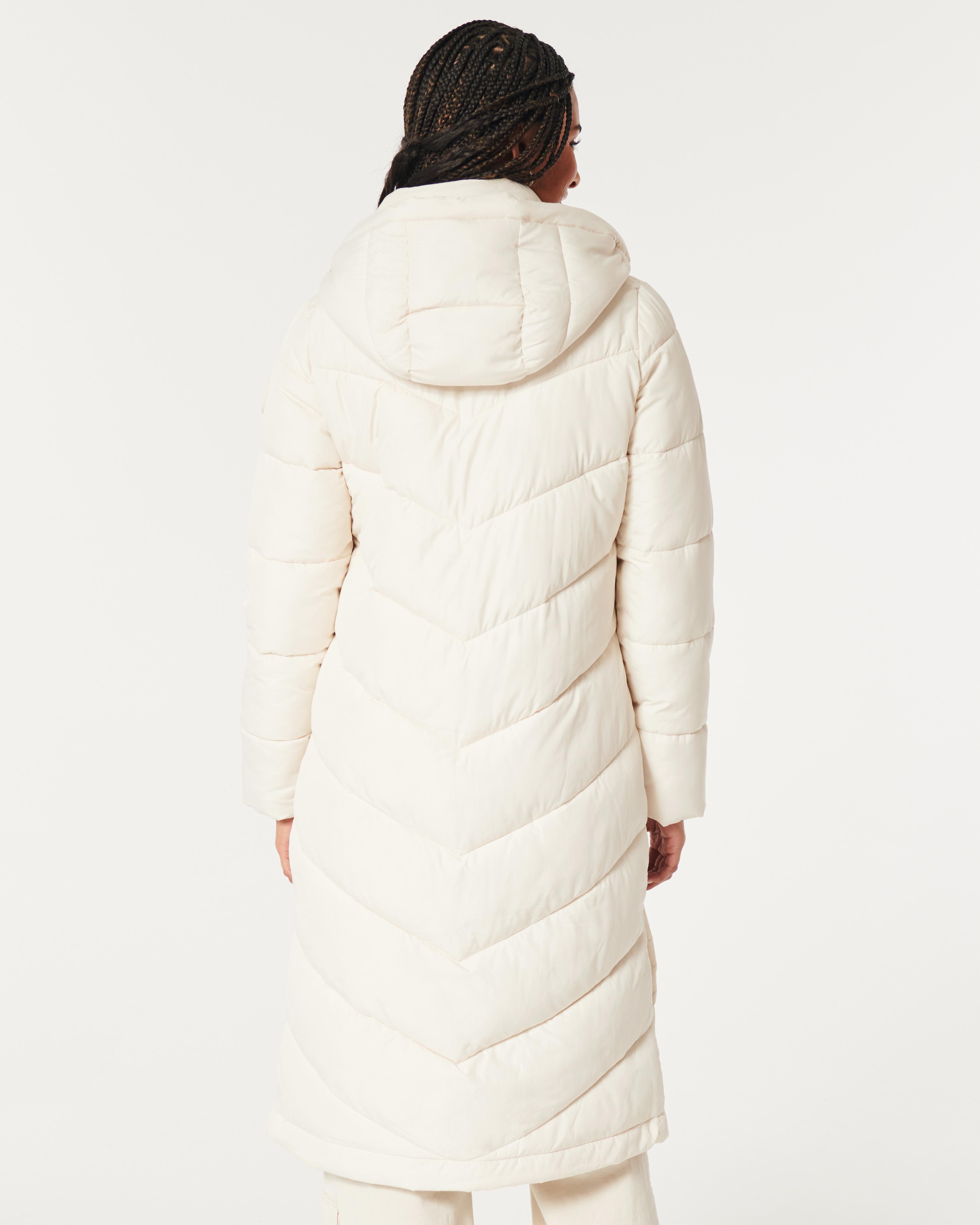 Hollister Ultimate Long Puffer Parka in Natural Lyst UK