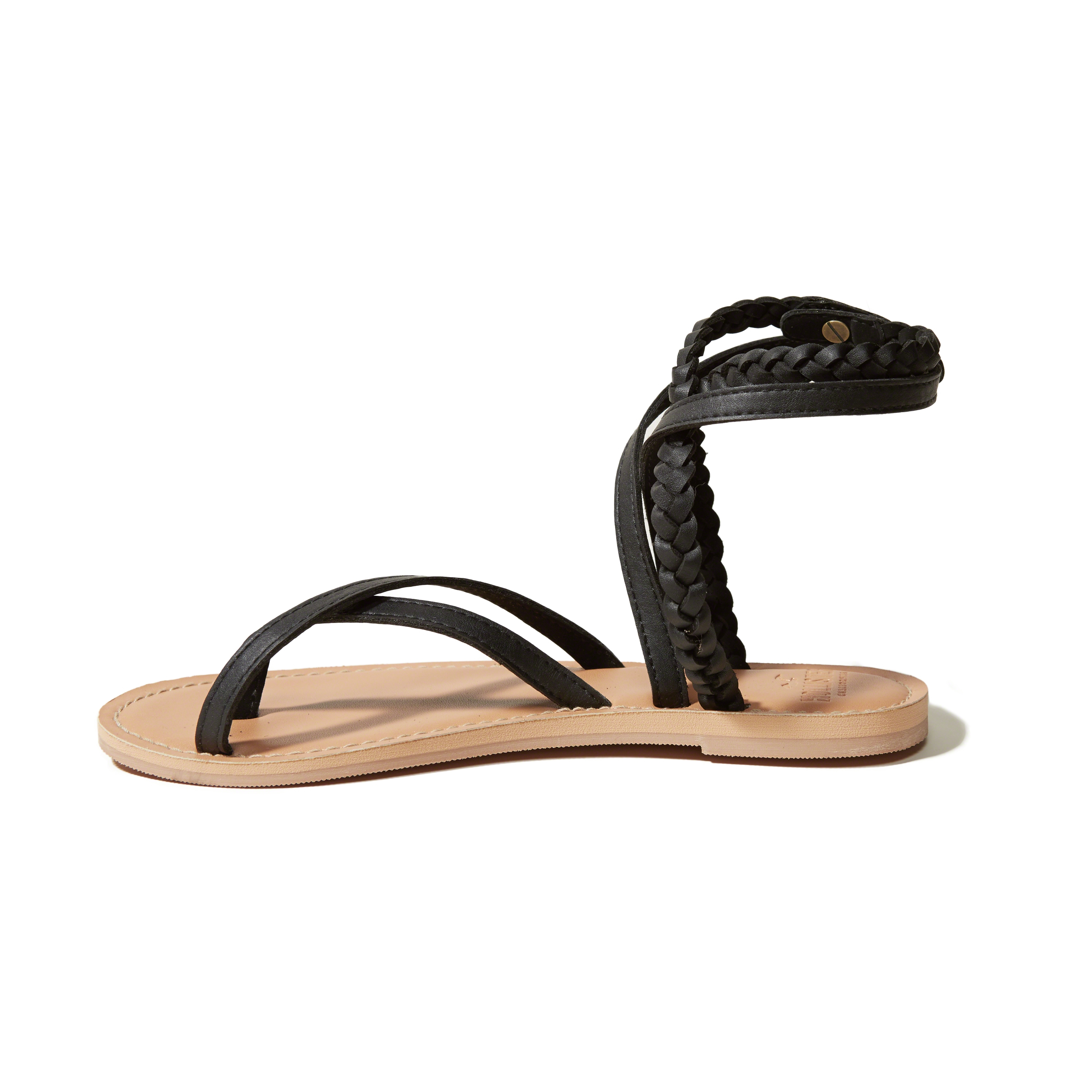 braided sandals hollister braided strappy sandals in black lyst braided sandals hollister braided strappy sandals in black lyst