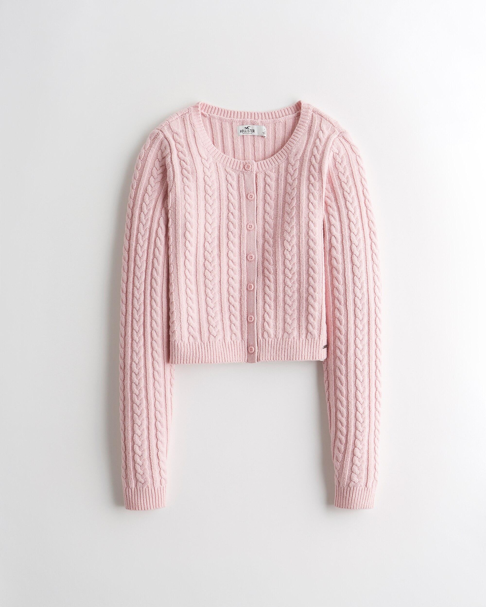Hollister Cotton Slim Cable Crop 