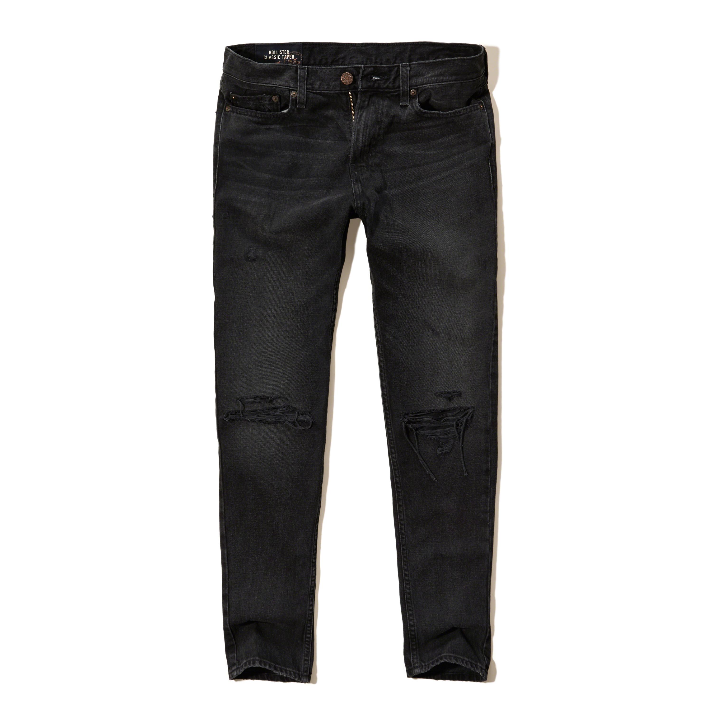 Lyst Hollister Classic Taper Jeans in Black for Men