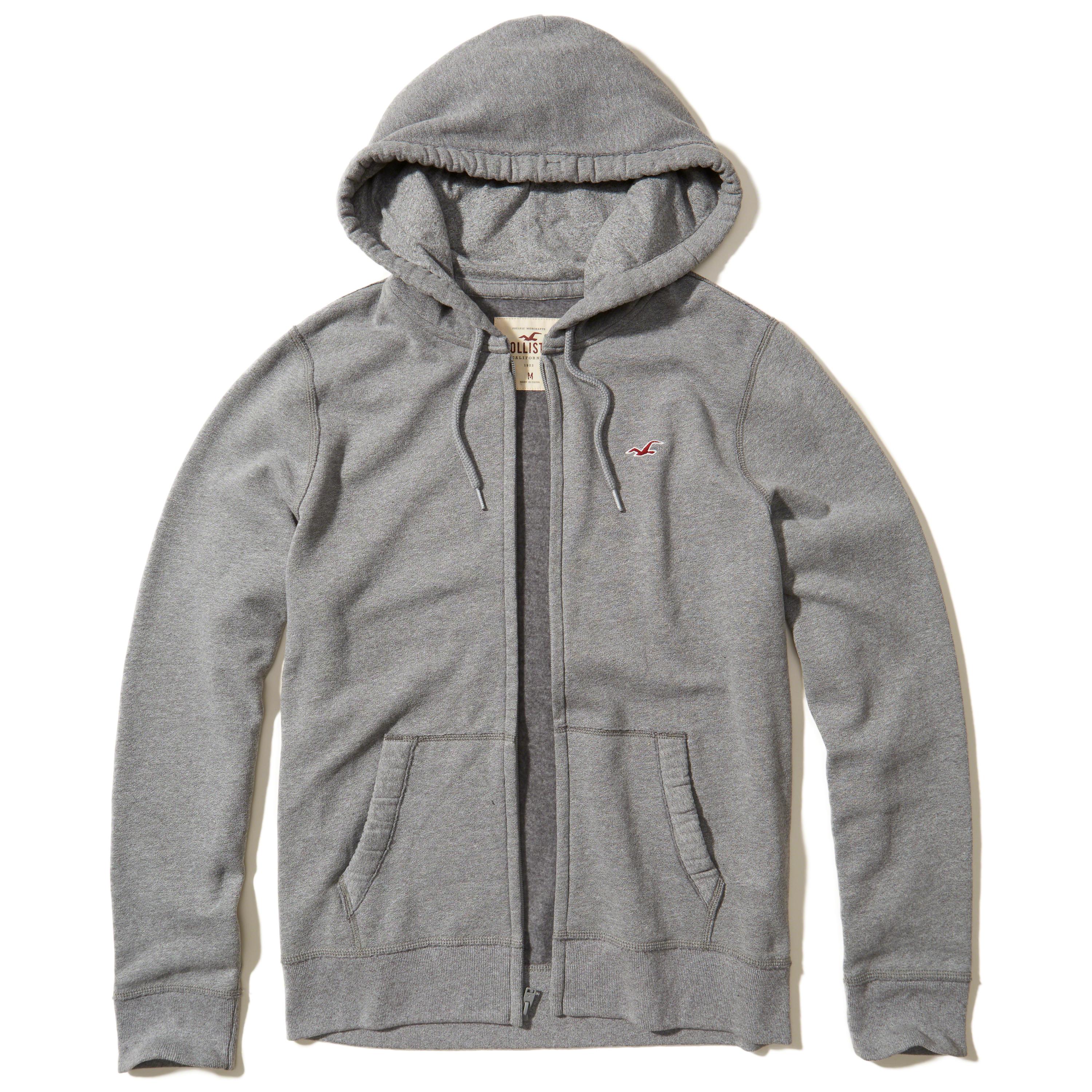 Lyst - Hollister Icon Hoodie in Gray for Men