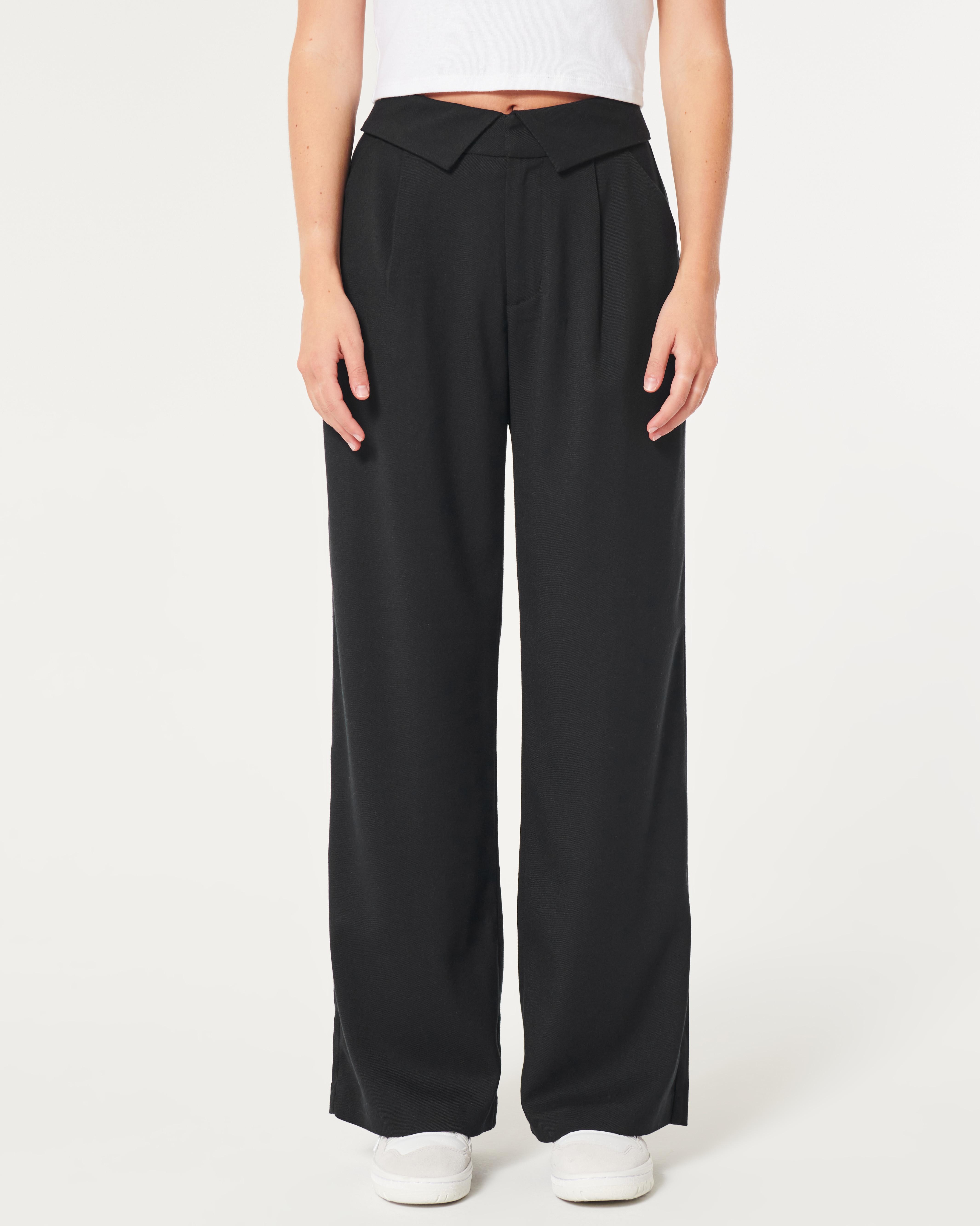 Hollister Hollister Livvy Wide-leg Pants in Black Lyst UK