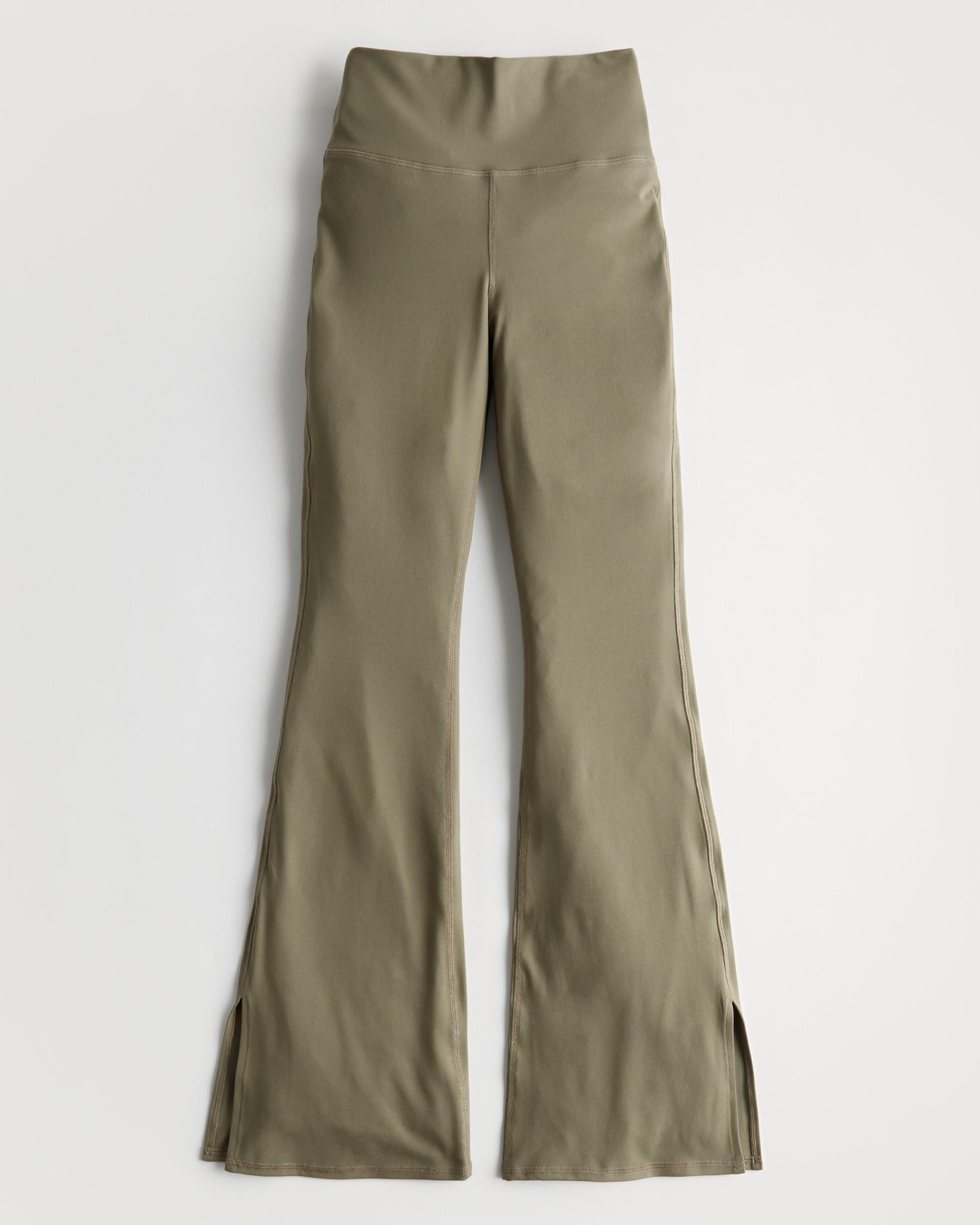 Hollister Gilly Hicks Recharge High-rise Split-hem Kick Flare Pants in  Green