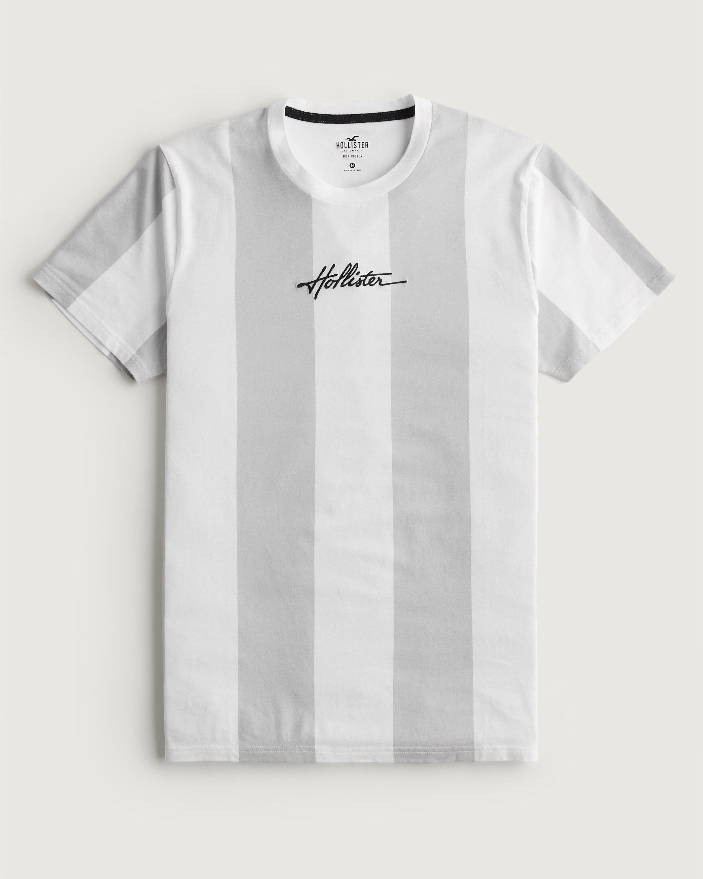 Hollister Gestreiftes T-Shirt mit Logo in Weiß für Herren | Lyst DE