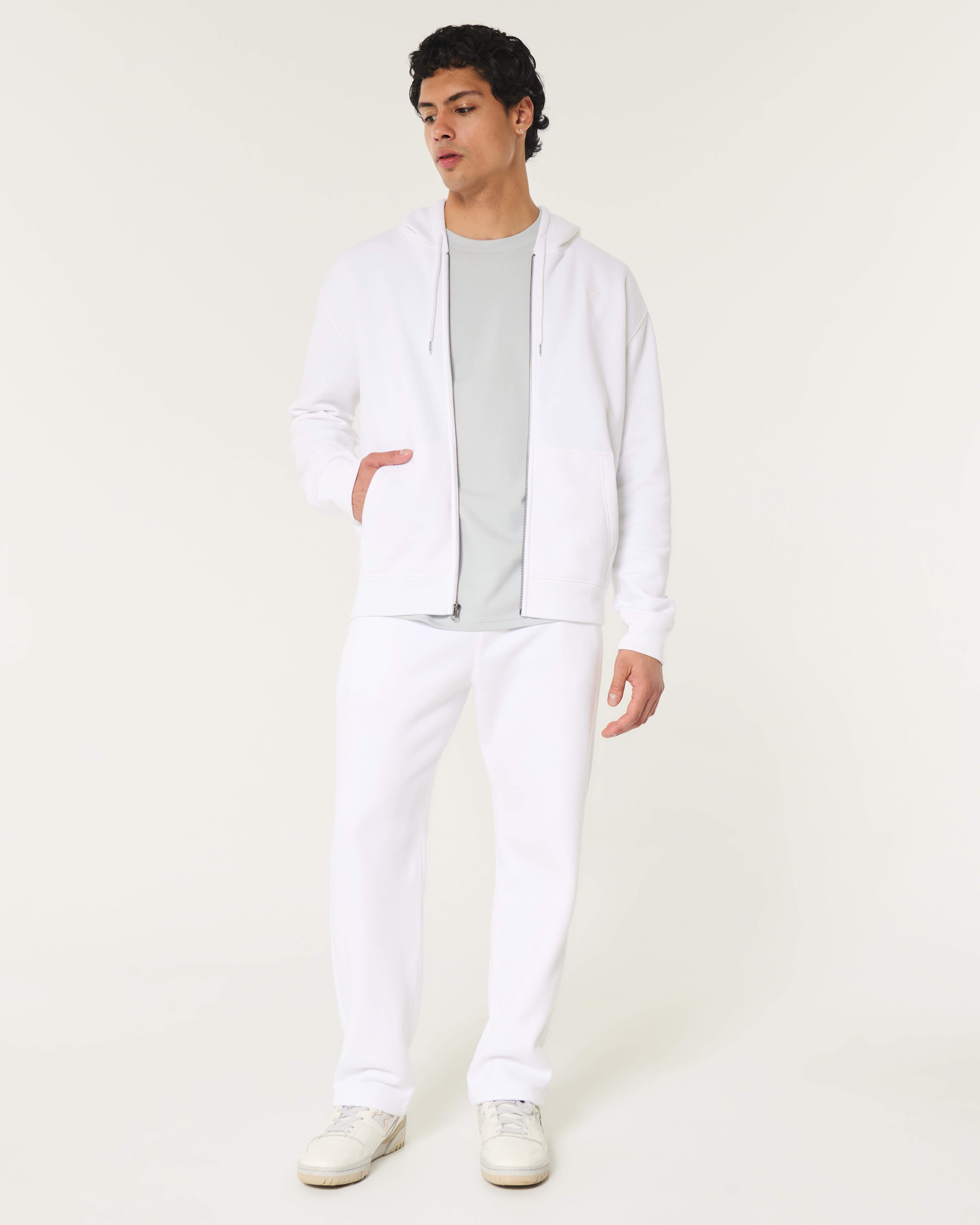 Hollister white joggers hotsell