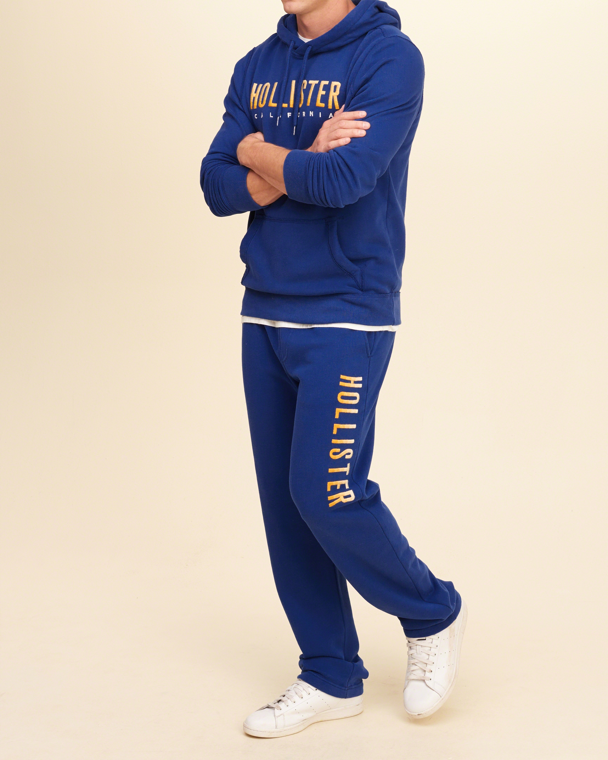 Hollister Fleece Ombre Logo Graphic Hoodie in Blue for Men - Lyst