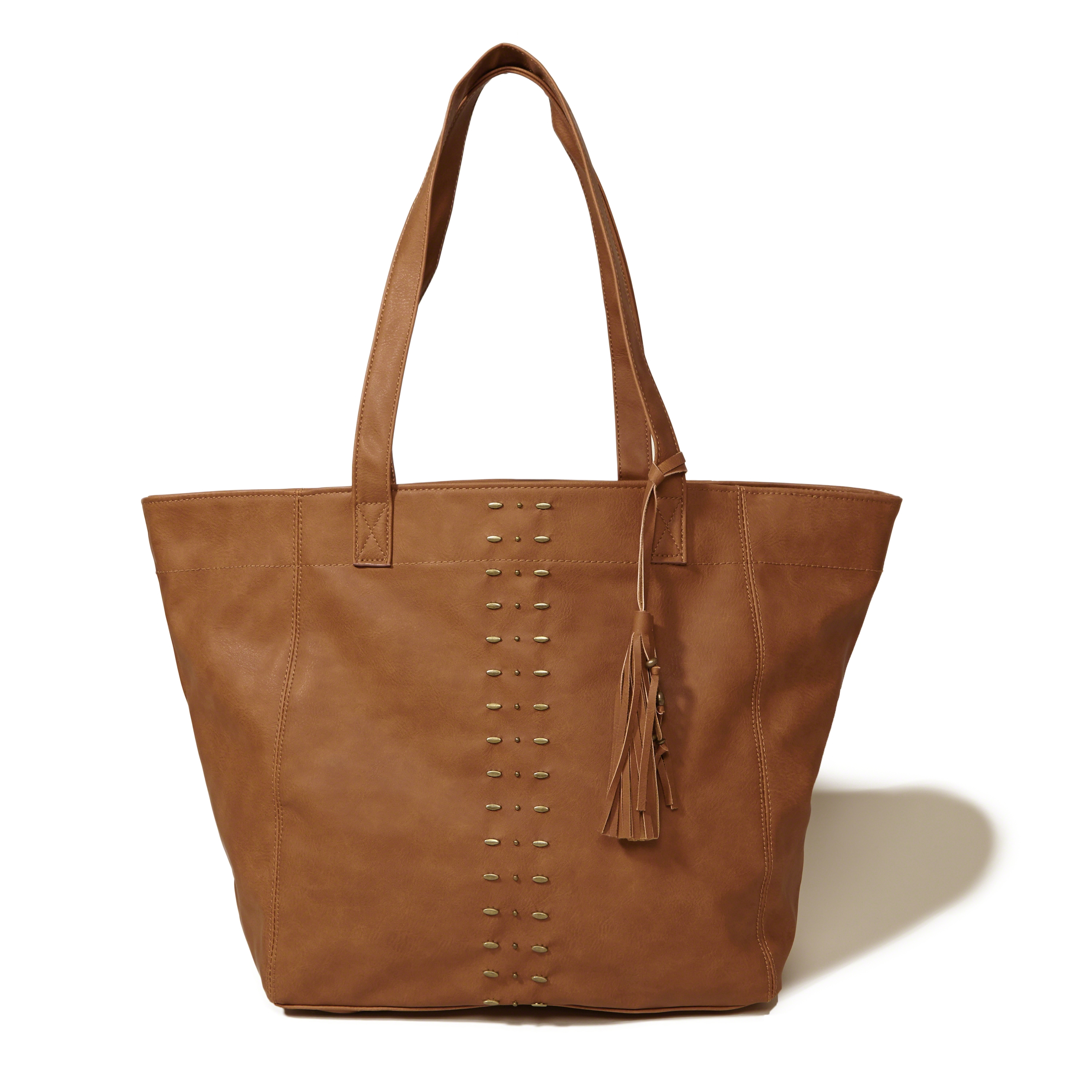 Hollister Vegan Leather Tassel Tote Bag in Brown - Lyst