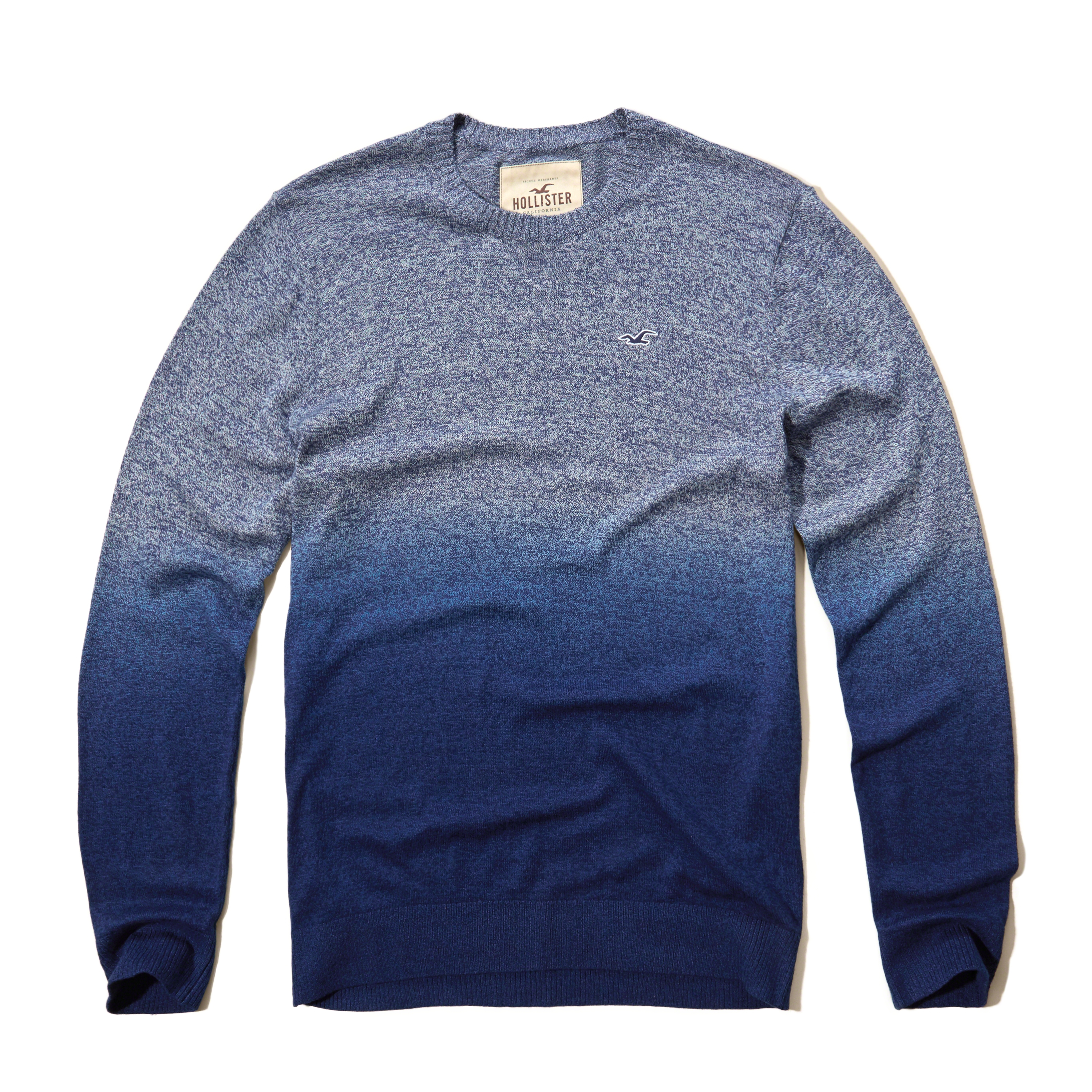 pattern crew sweater hollister
