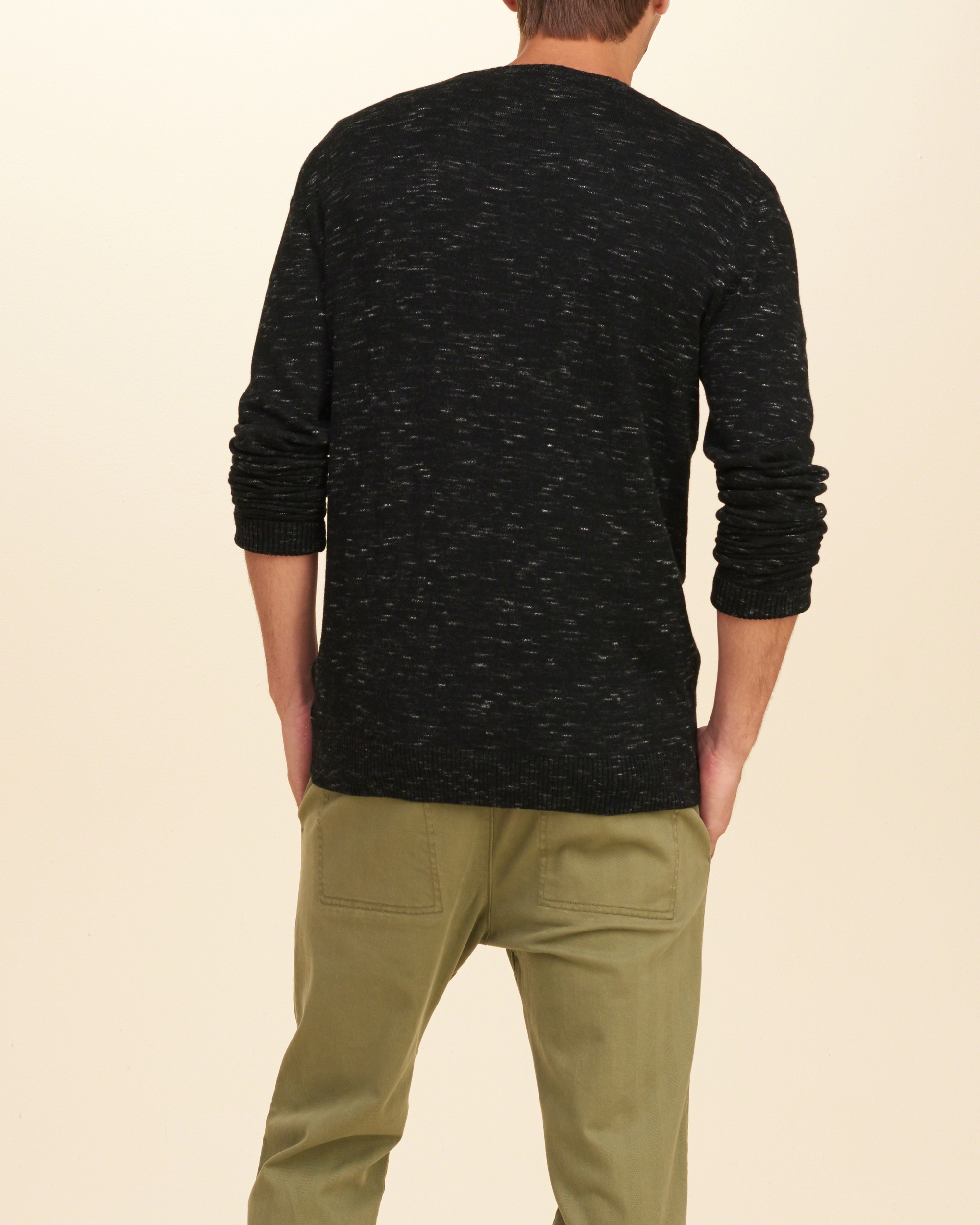 Hollister Crew Icon Sweater in Black for Men Lyst