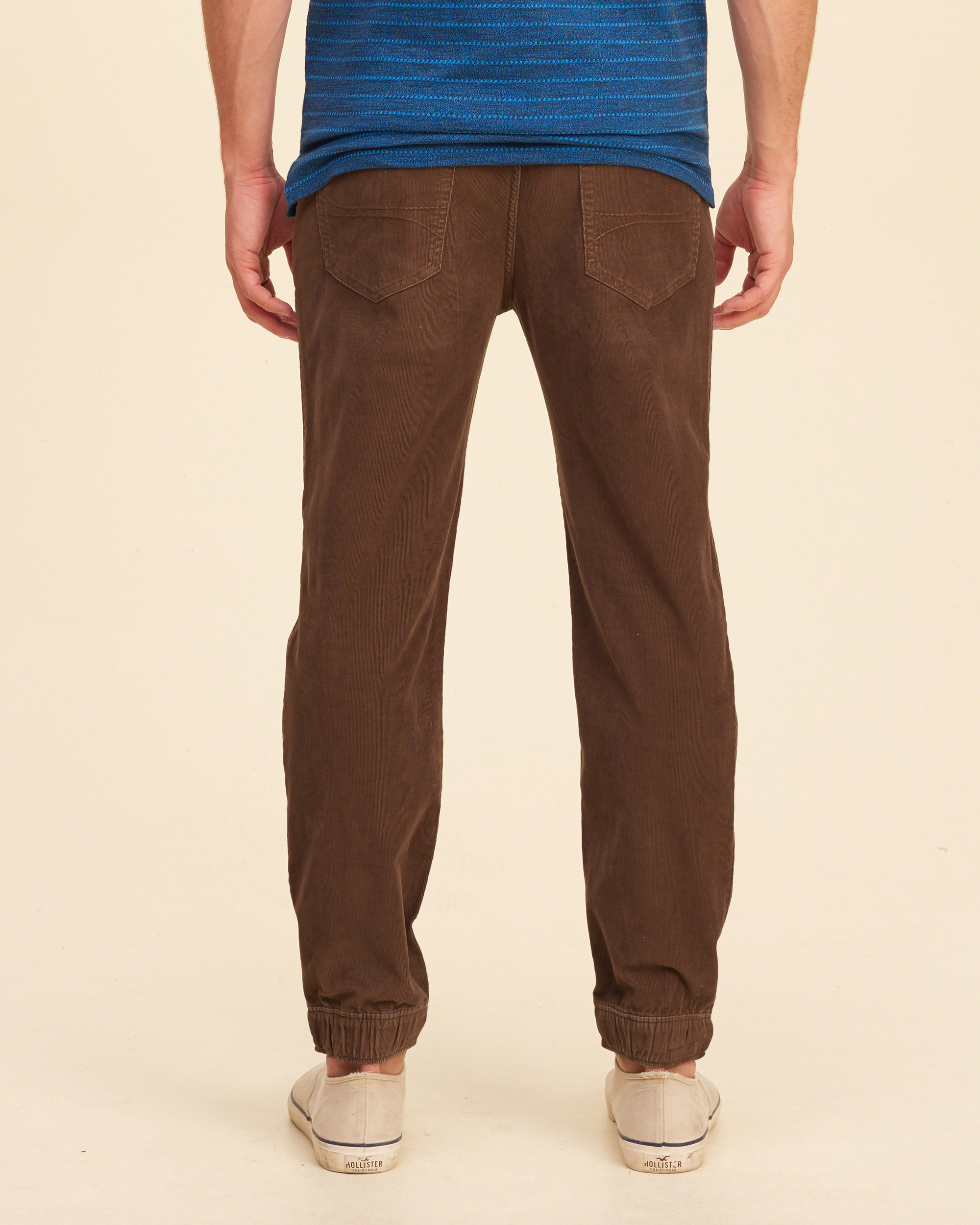 Hollister Corduroy Jogger Pants in Brown for Men - Lyst