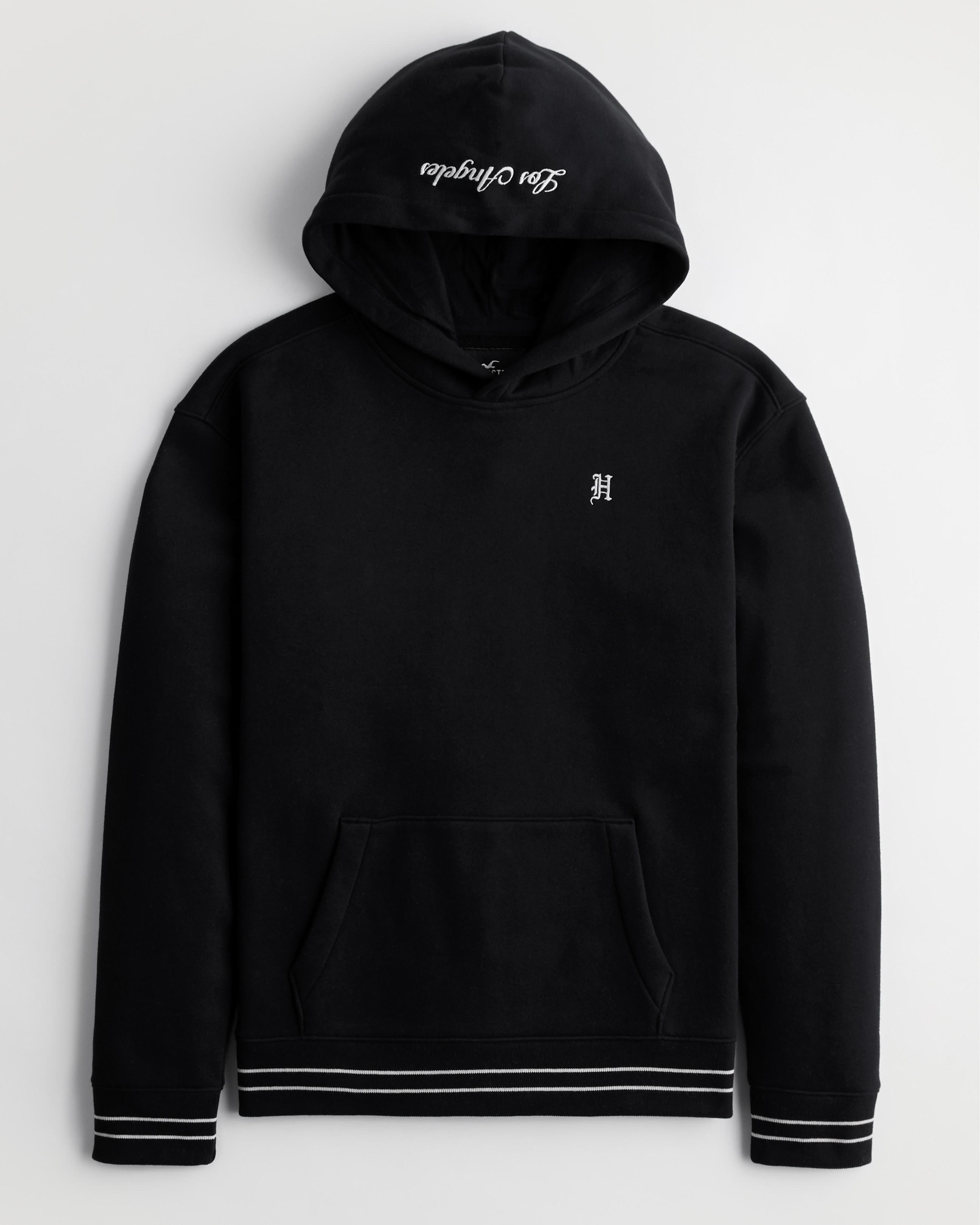 Hollister Tipped Hoodie in Black for Men Lyst UK