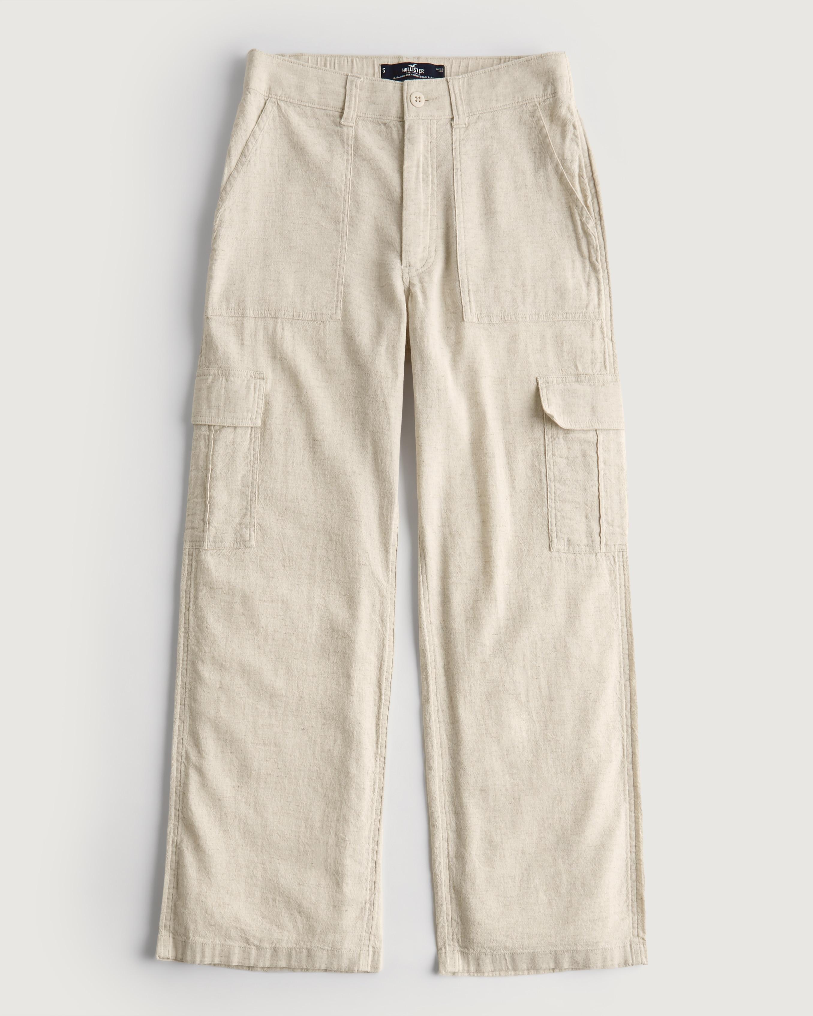 Hollister Ultra Highrise Drapey Cargo Pants in Natural Lyst UK