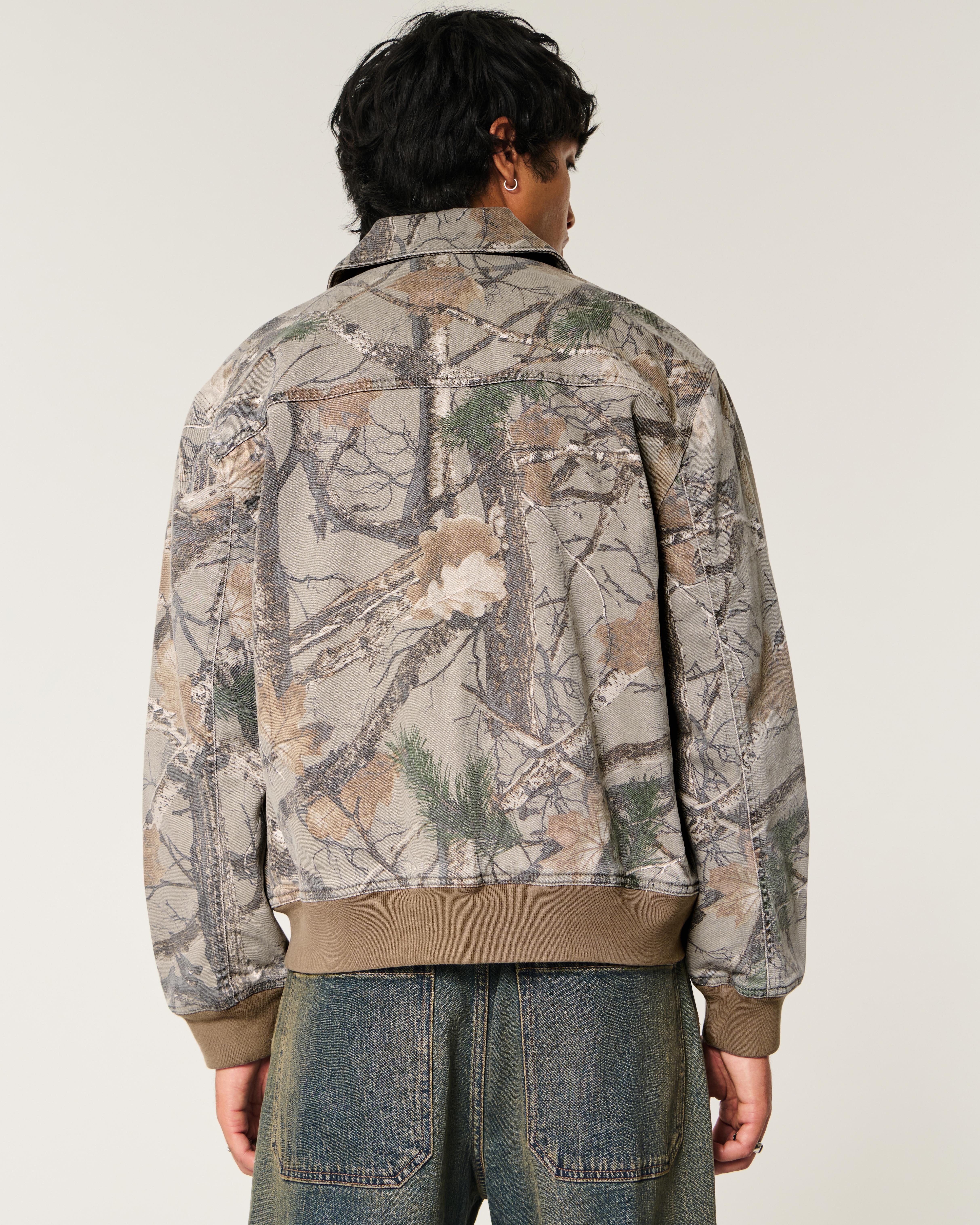 Hollister Zip-up Camo Workwear Jacket in Brown for Men | Lyst UK