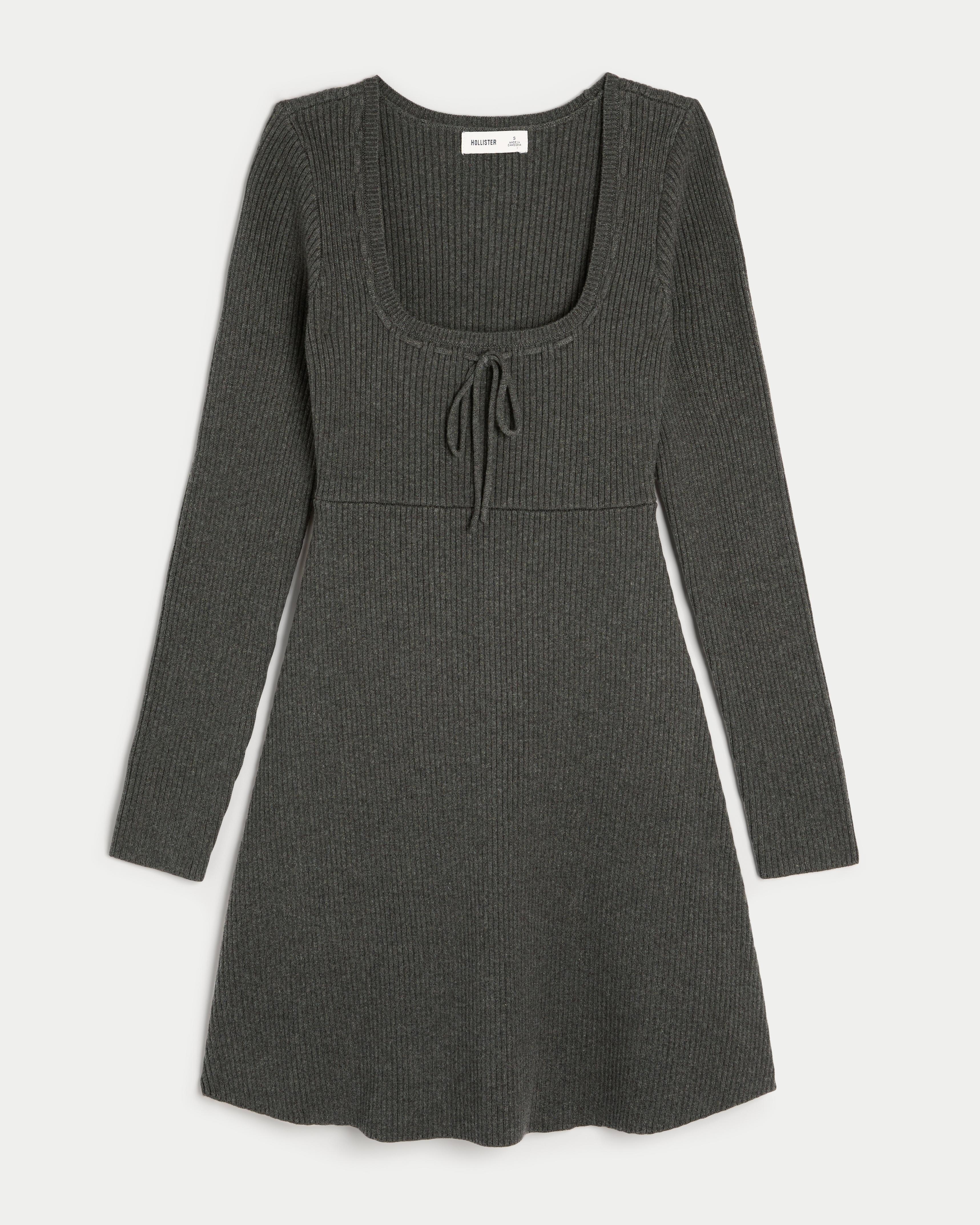 Hollister Sweater-knit Skater Mini Dress in Grey | Lyst UK Hollister Sweater-knit Skater Mini Dress in Grey | Lyst UK