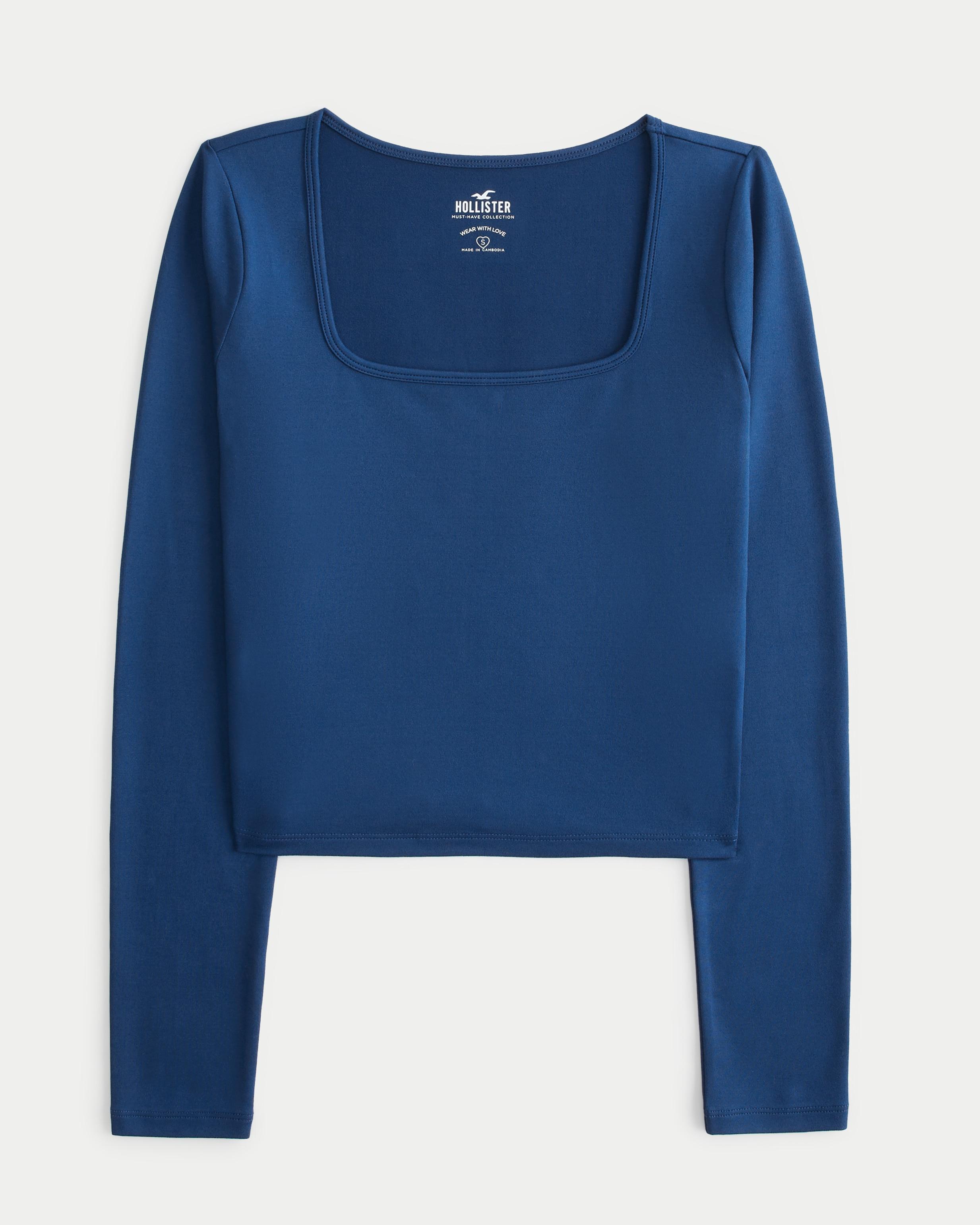 Hollister square 2024 neck top