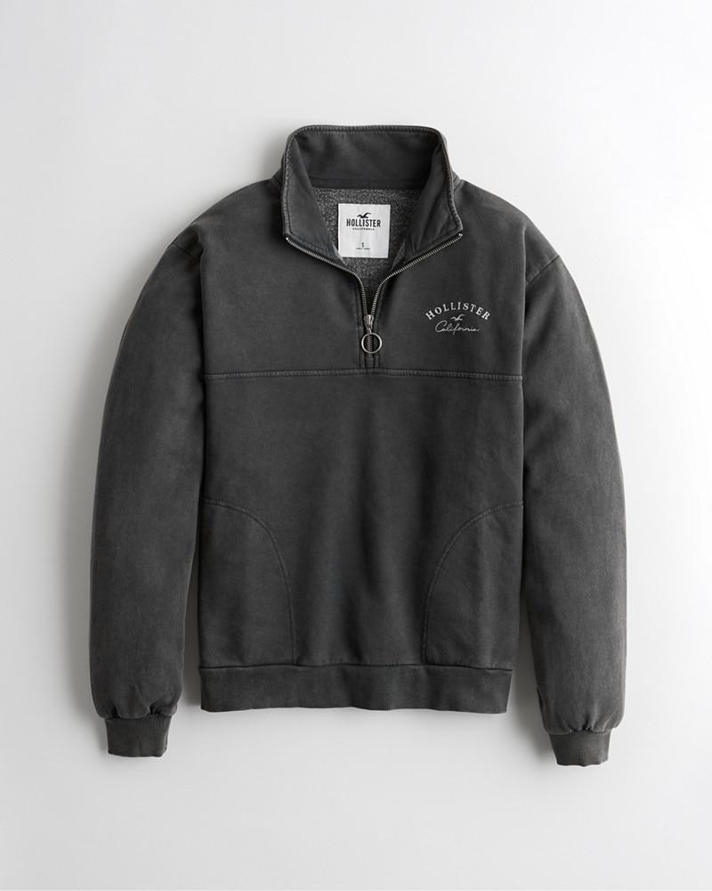 hollister half zip sweatshirt