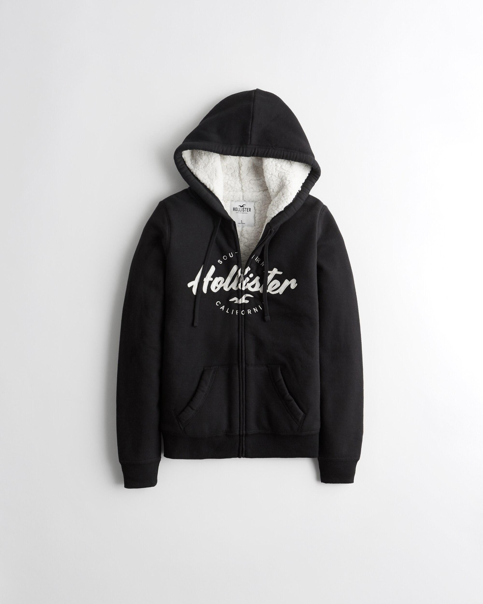Hollister online hoodie schwarz